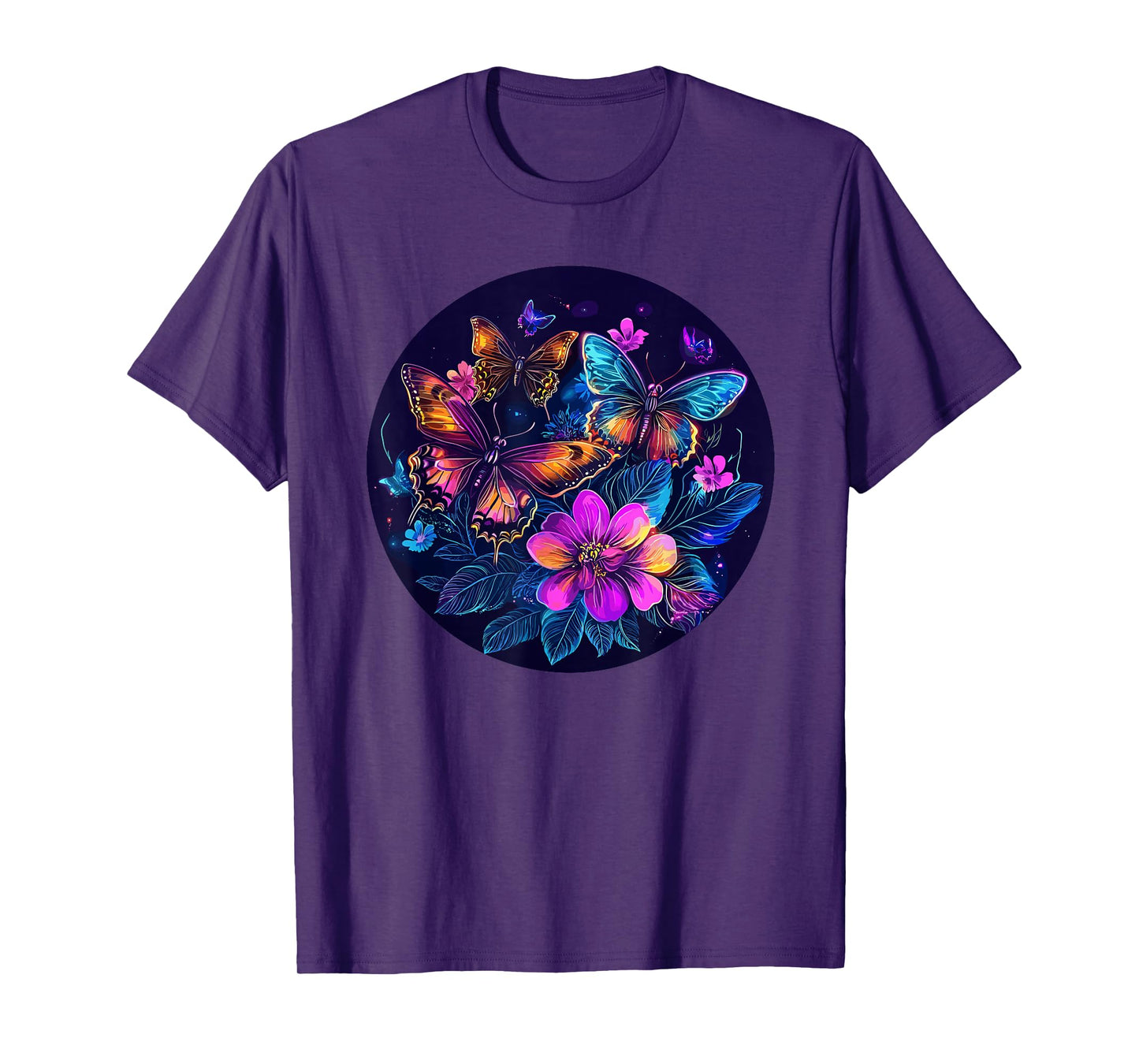 Colorful Butterflies And Blossoms Harmony T-Shirt