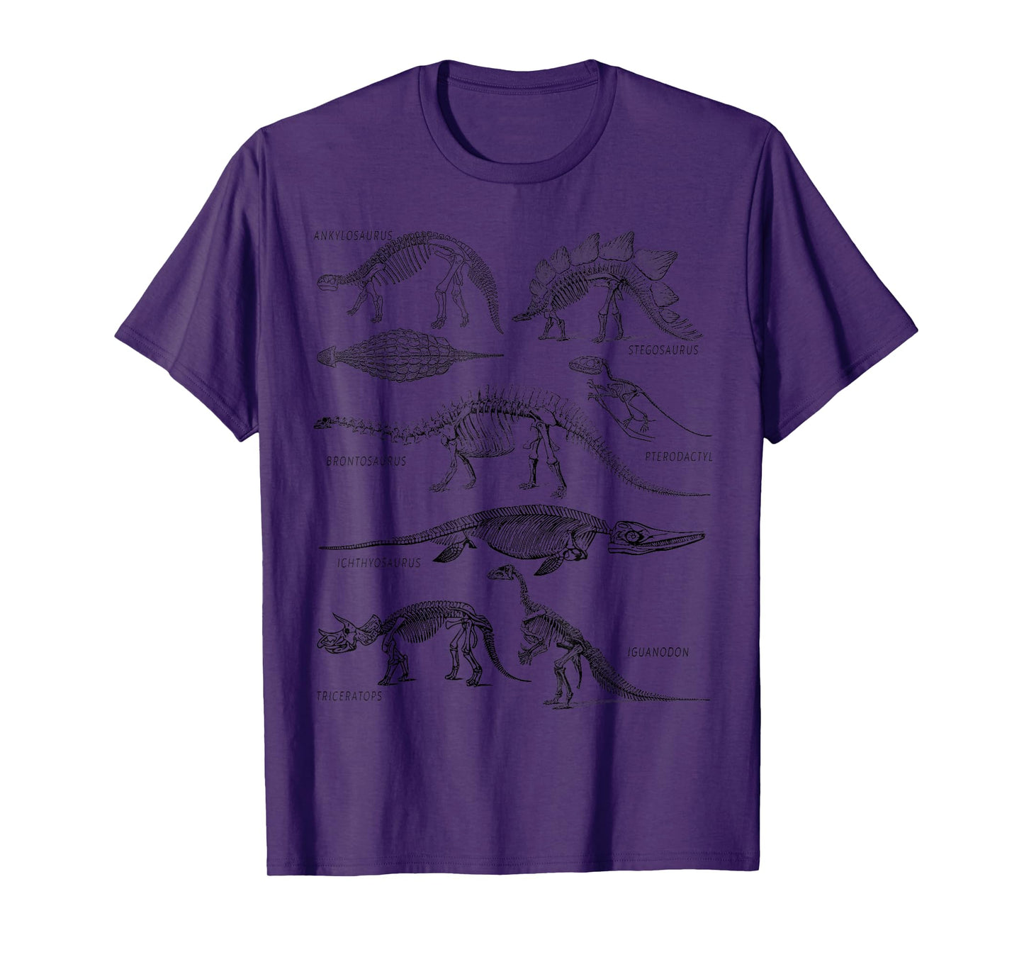 Dino Dinosaur Skeleton Clothing Vintage Paleontology Art T-Shirt