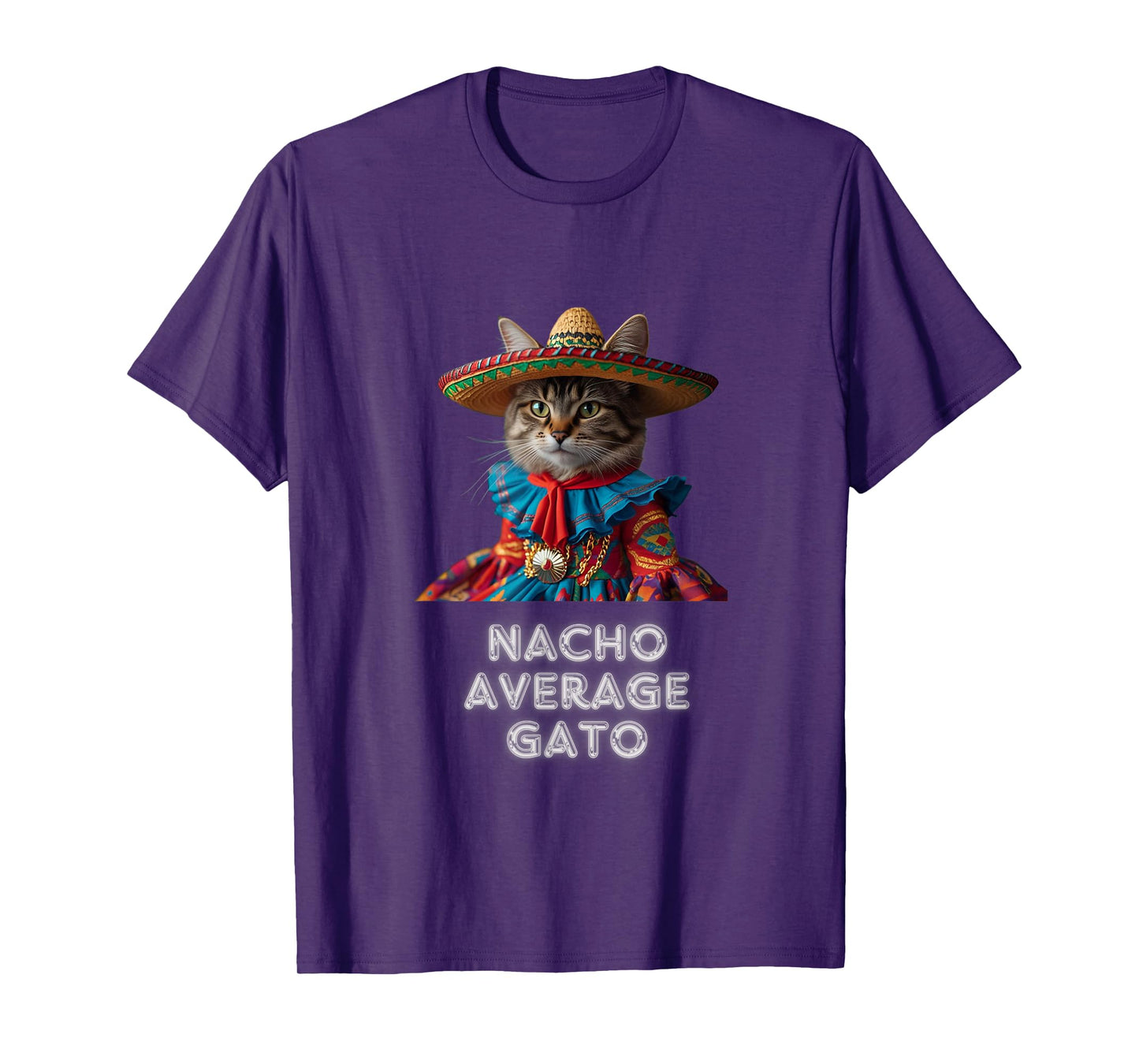 Gato Funny Cat Latino for Men Women Girls Kids Fiesta Taco T-Shirt