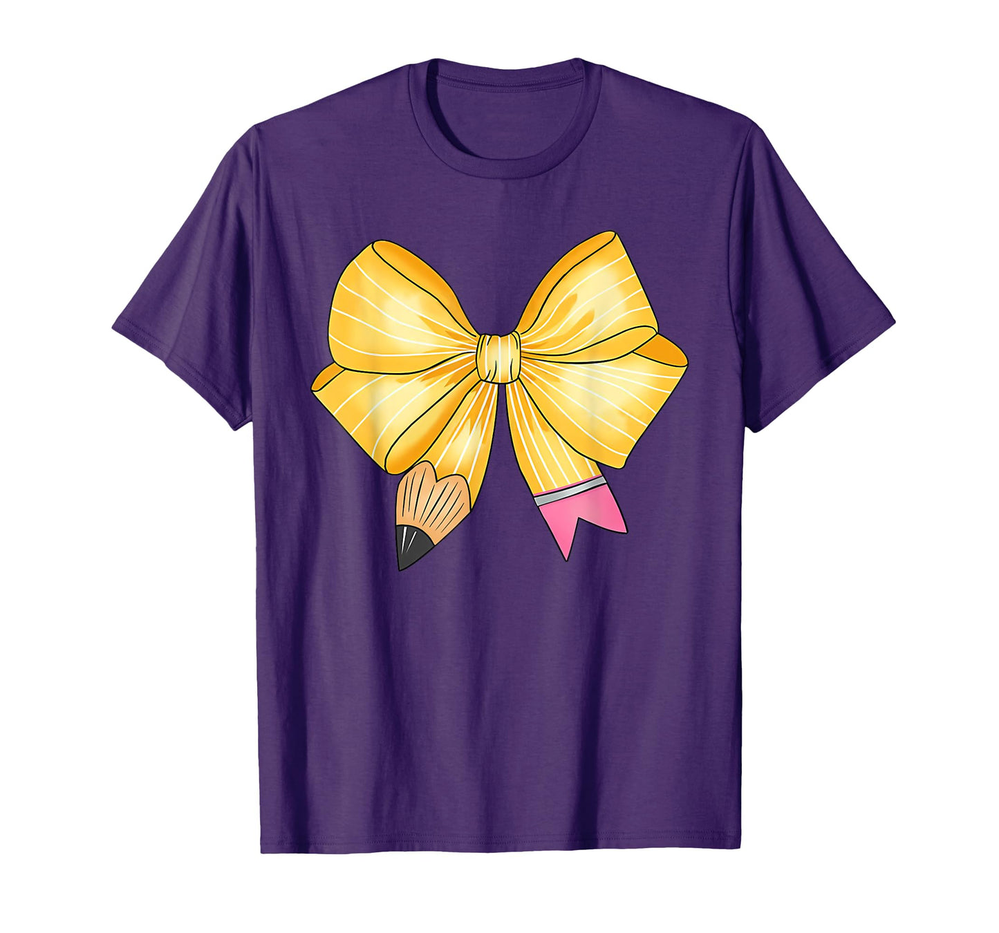 Coquette Bow Pencil Back To School First Day Teacher Student T-Shirt