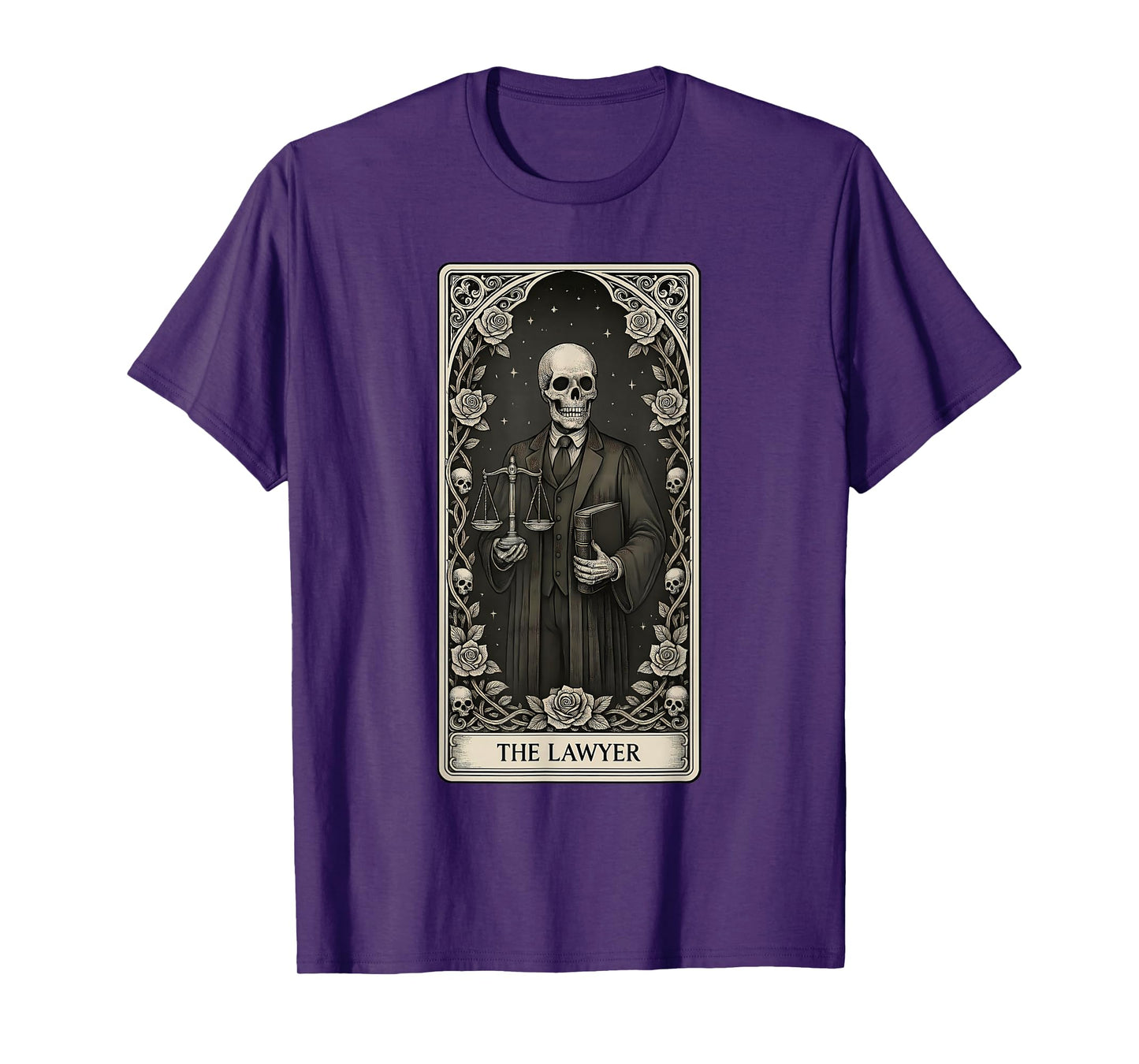 The Lawyer Skeleton Tarot Card T-Shirt