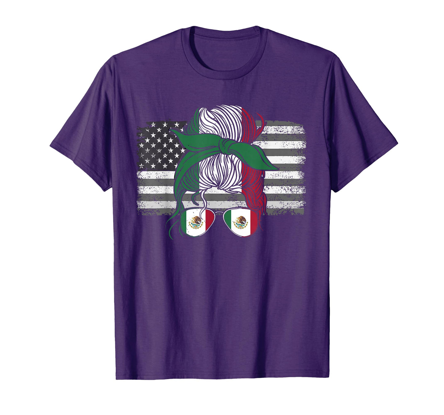 Mexico Tshirt US Flag Patriot Mexican Flag American Flag T-Shirt