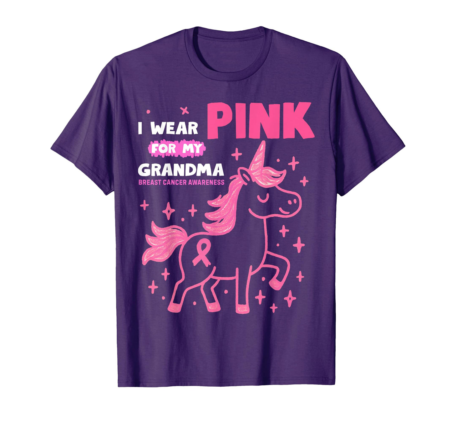 I Wear Pink for My Grandma Vintage Breast Cancer Awareness T-Shirt