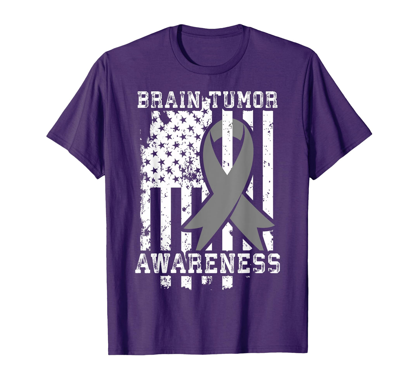 American Flag Shirt Gift for Brain Tumor Patients T-Shirt