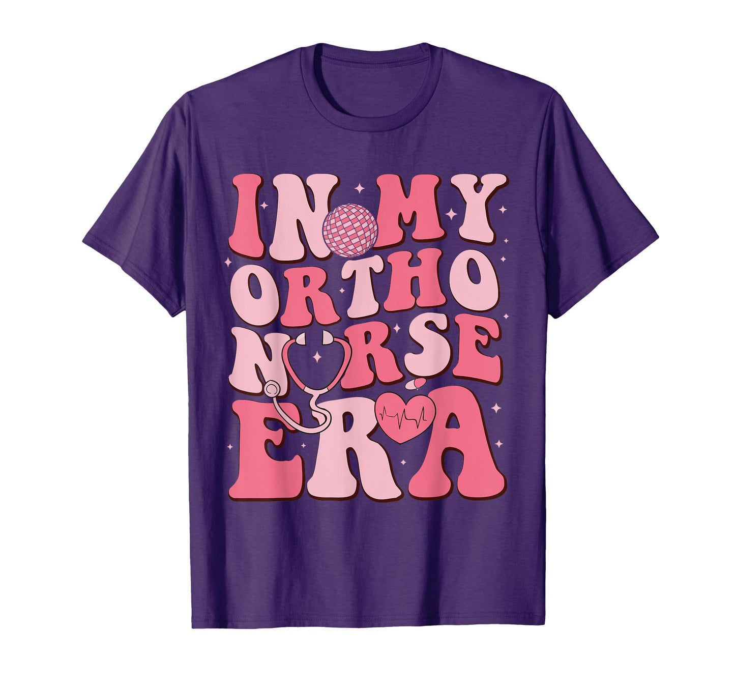 Retro Groovy Disco In My Ortho Nurse Era T-Shirt