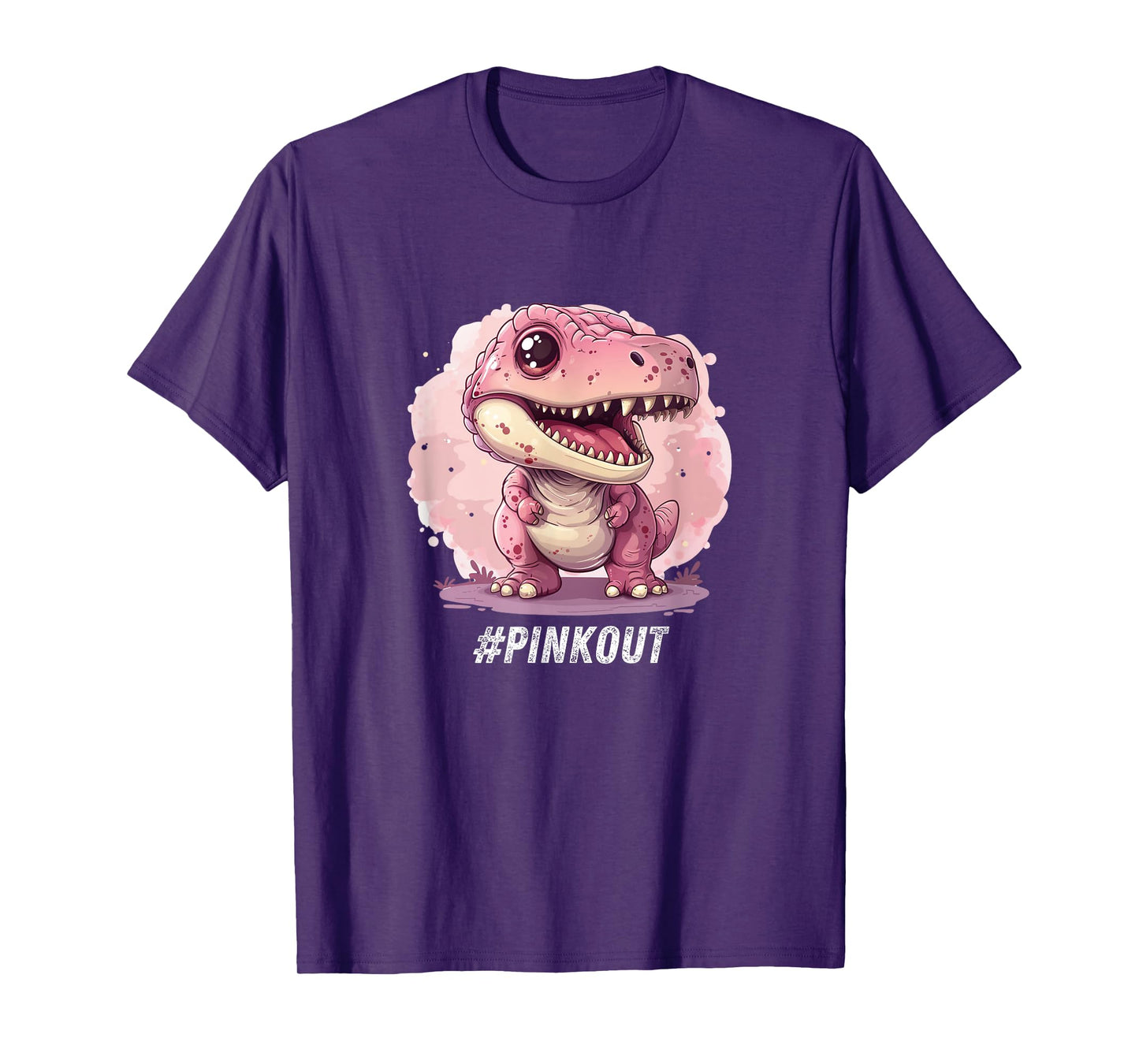 Breast Cancer Awareness Dinosaur Lover Chemo Pink Ribbon T-Shirt