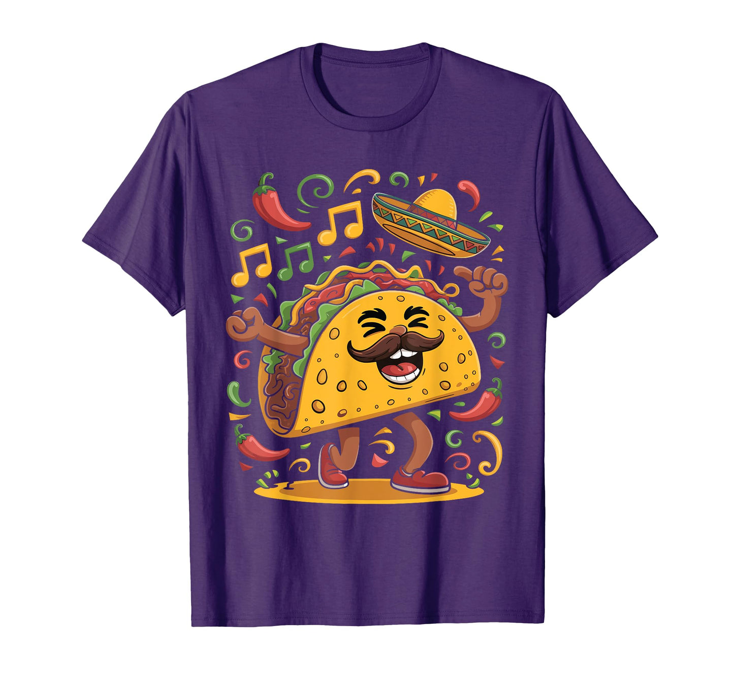 Cinco De Mayo Fiesta Mexican Taco Sombrero Funny T-Shirt