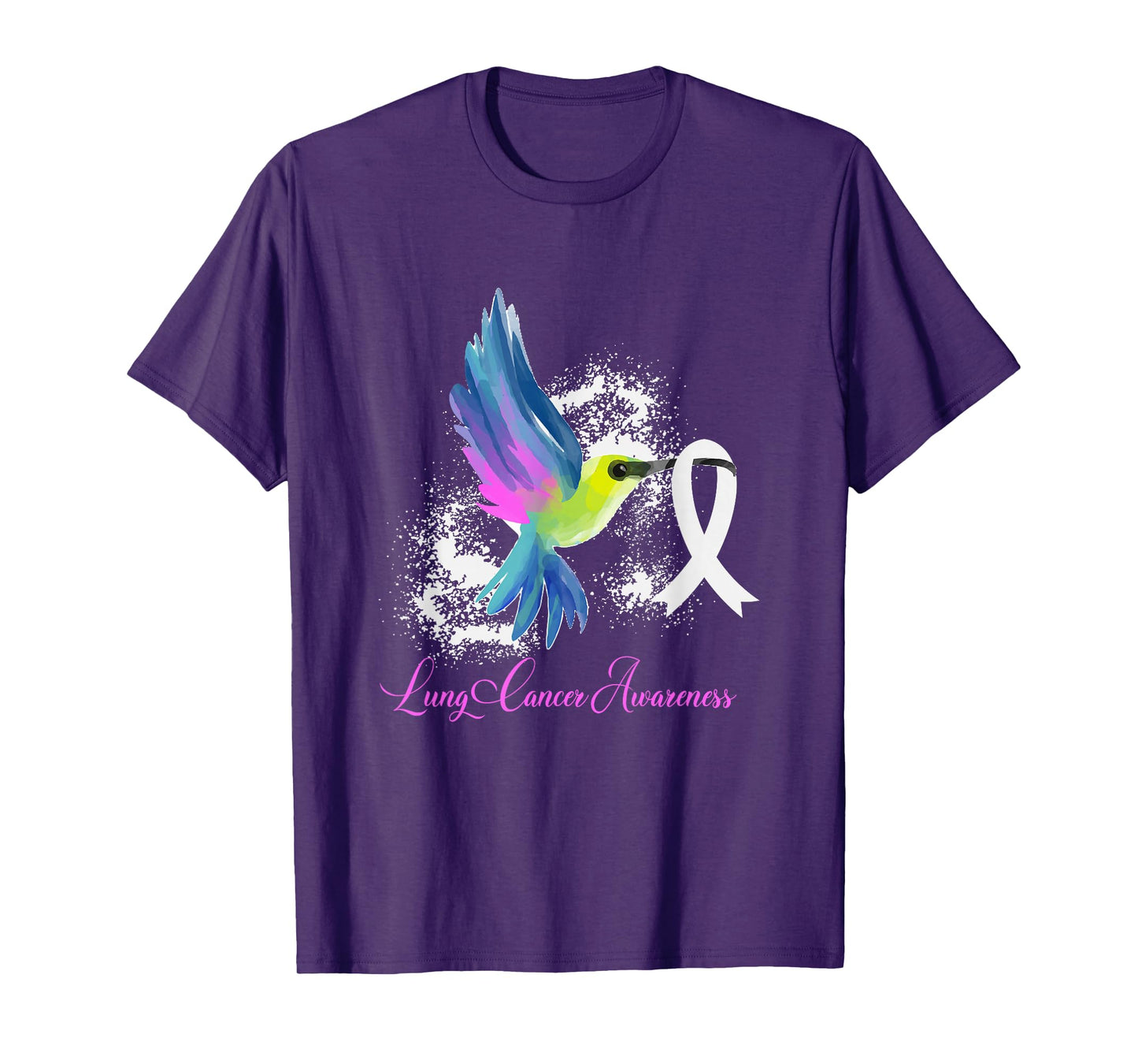 White Ribbon Lung Cancer Survivor Gift Lung Cancer Awareness T-Shirt