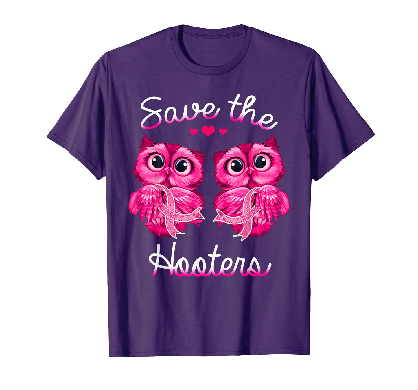 Owl Breast Cancer Awareness Save The Hooters T-Shirt