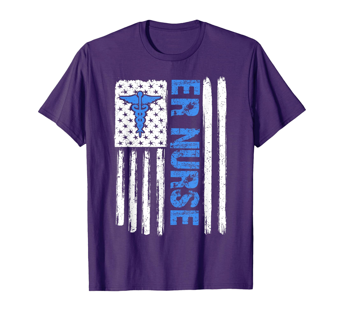 ER Nurse Emergency Room Nurse US flag vintage T-Shirt