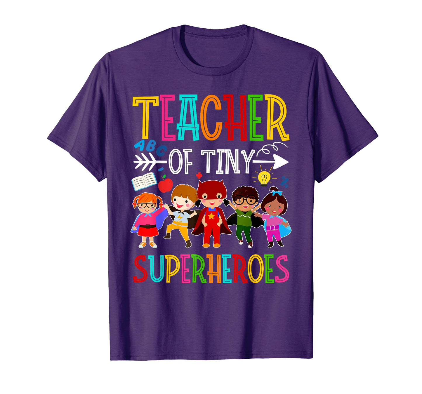 Kindergarten Prek Teacher of Tiny Superheroes Back to School T-Shirt