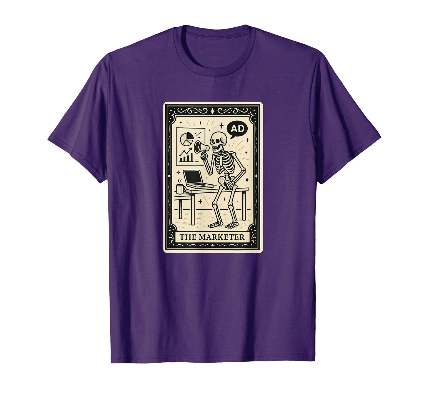 The Marketer Tarot Card Spooky Gothic Marketing Advertising T-Shirt