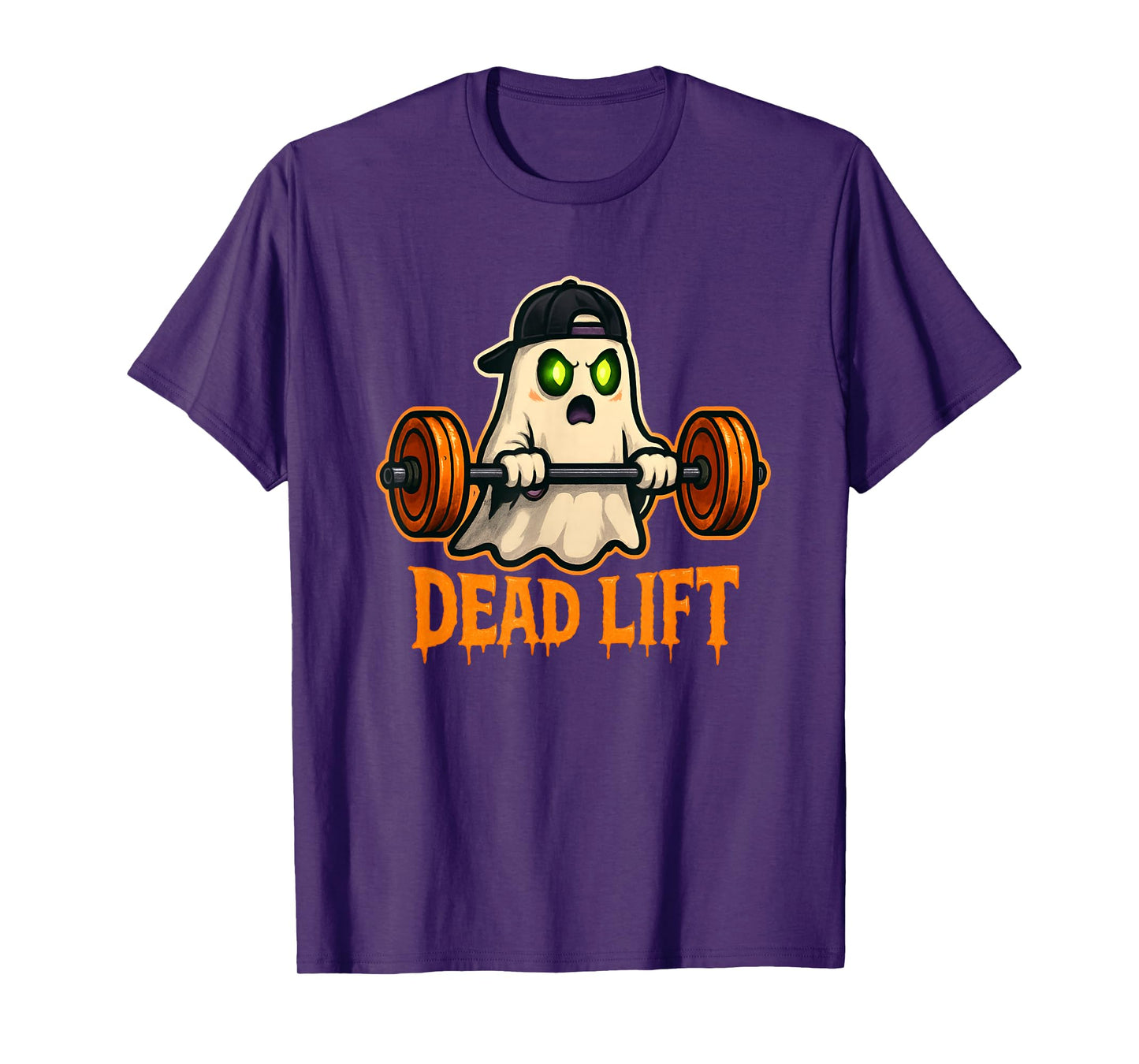 Dead Lift Funny Ghost Gym Halloween Weightlifting Pocket T-Shirt