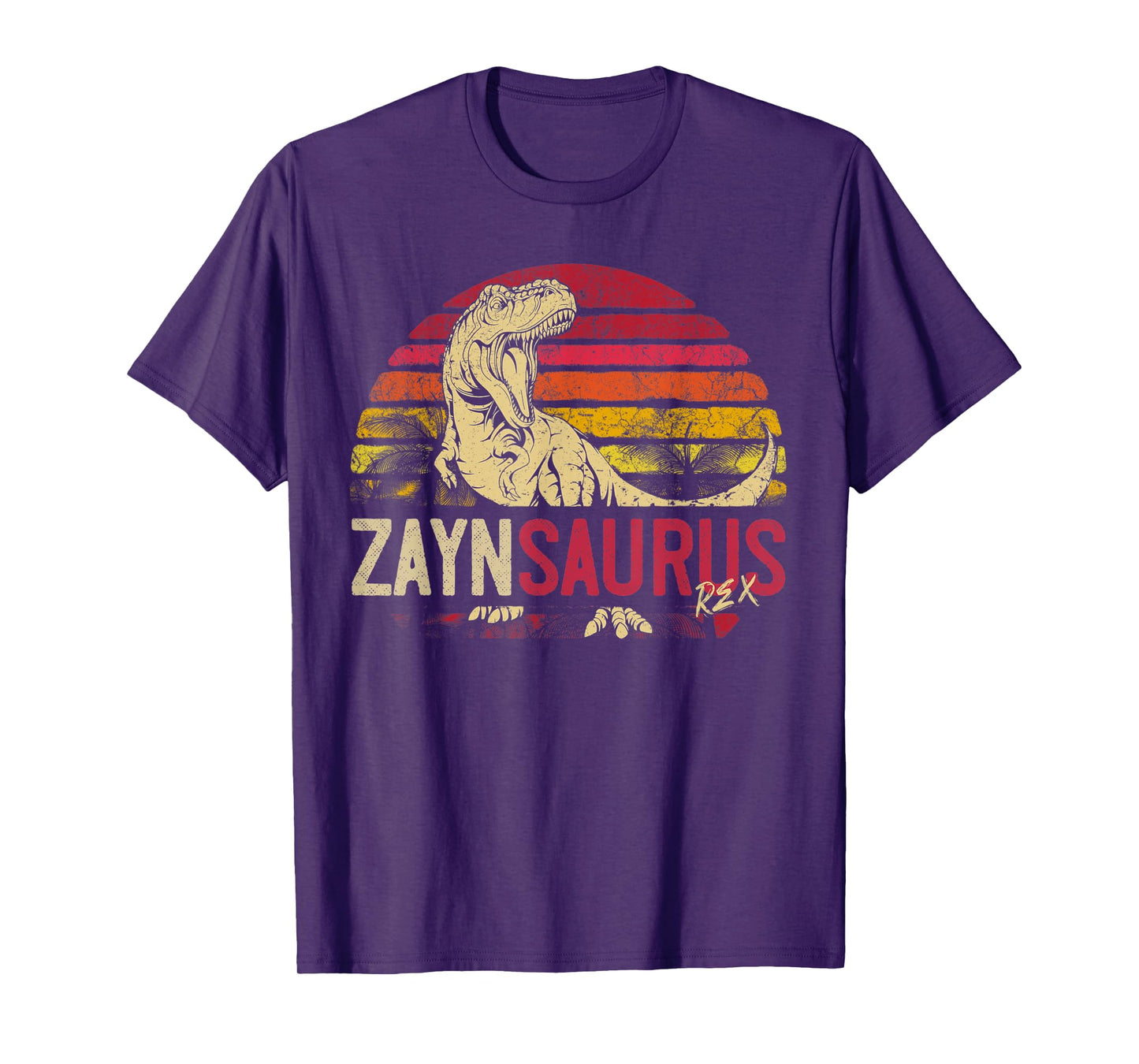 Zayn Saurus Funny Personalized Dinosaur T Rex Name Boys Gift T-Shirt