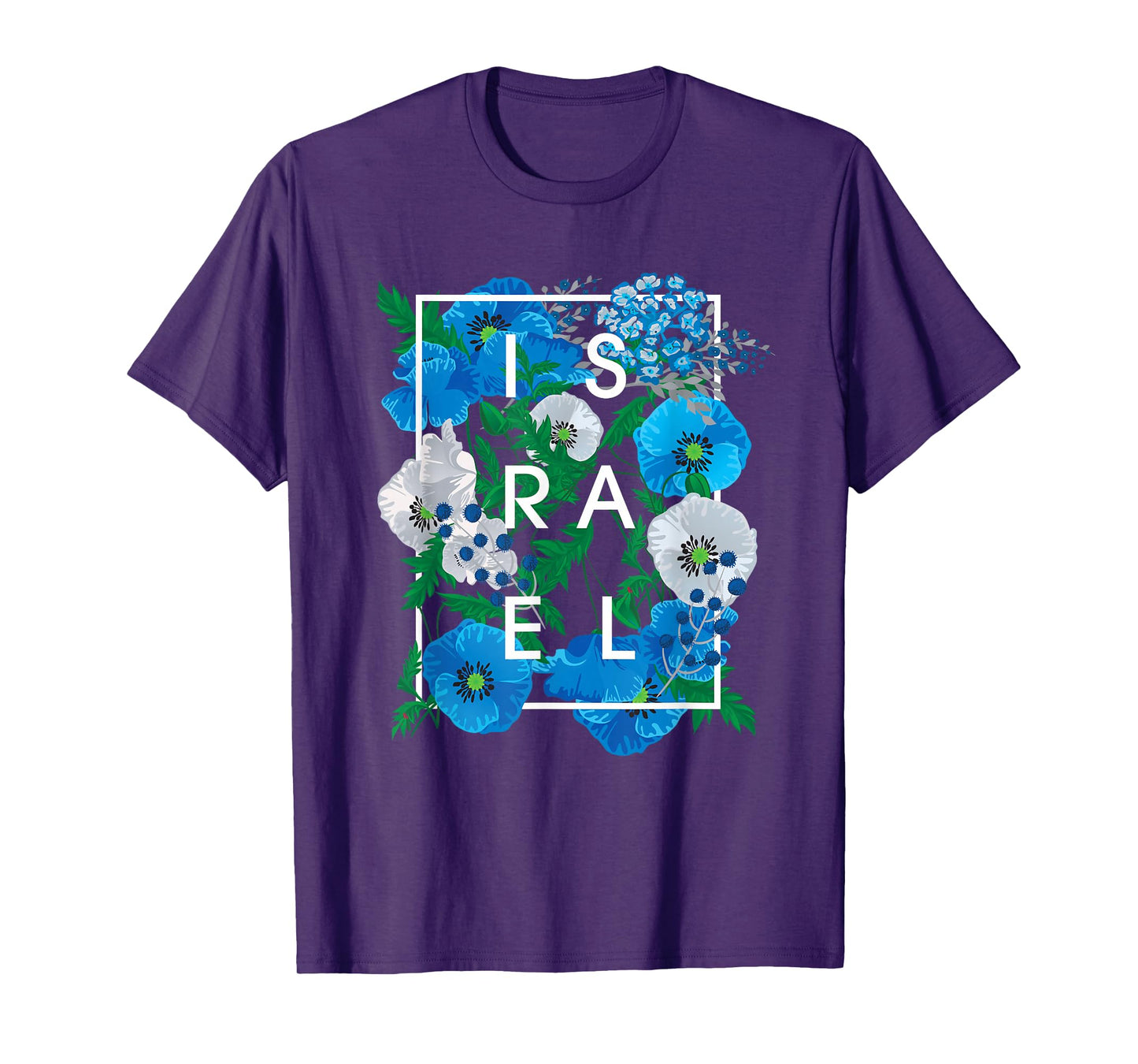 Flowers of Israel Word Art - Israeli Pride T-Shirt
