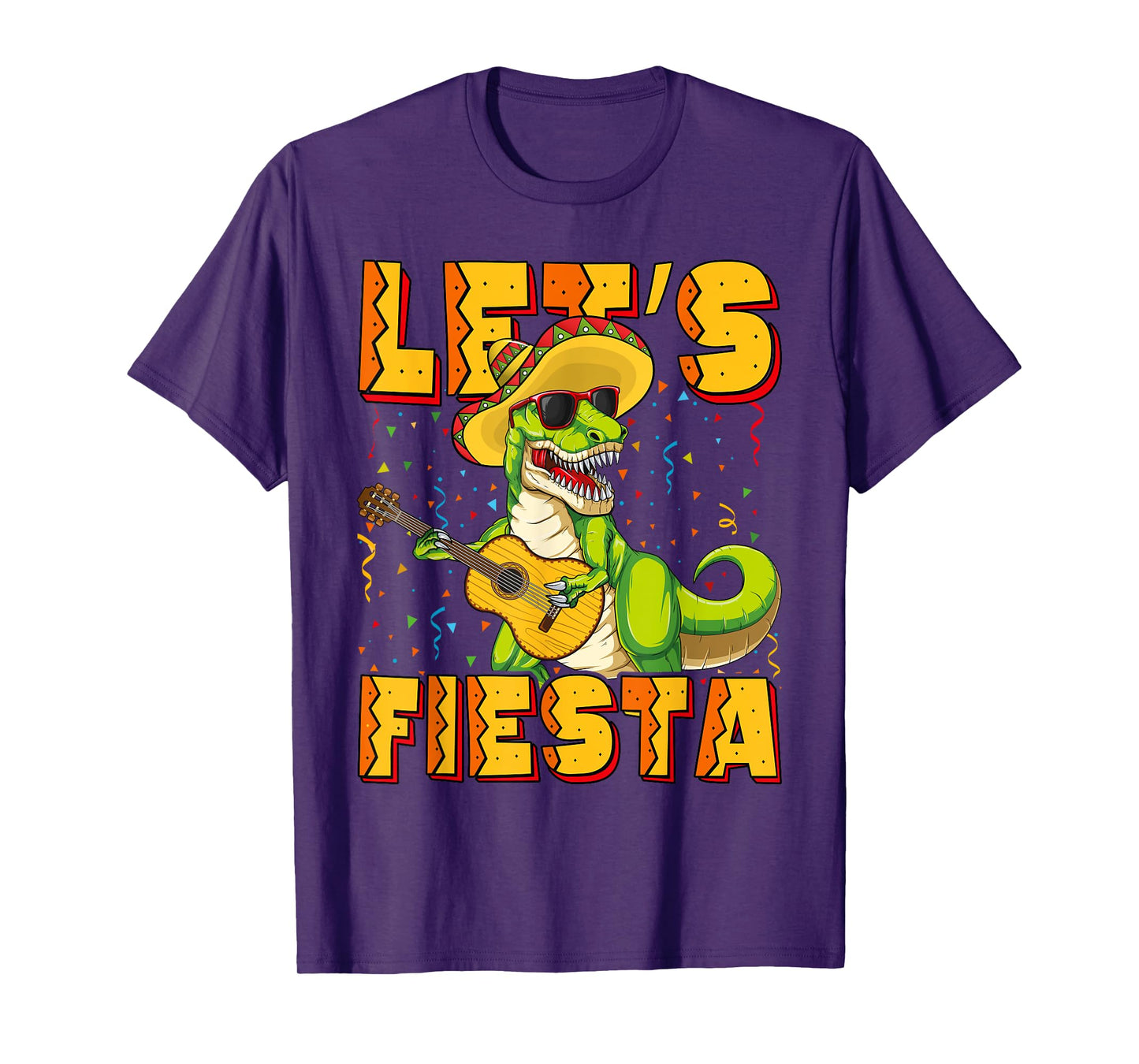 T Rex Cinco de Mayo Shirt Kids Boys Dinosaur Let's Fiesta T-Shirt
