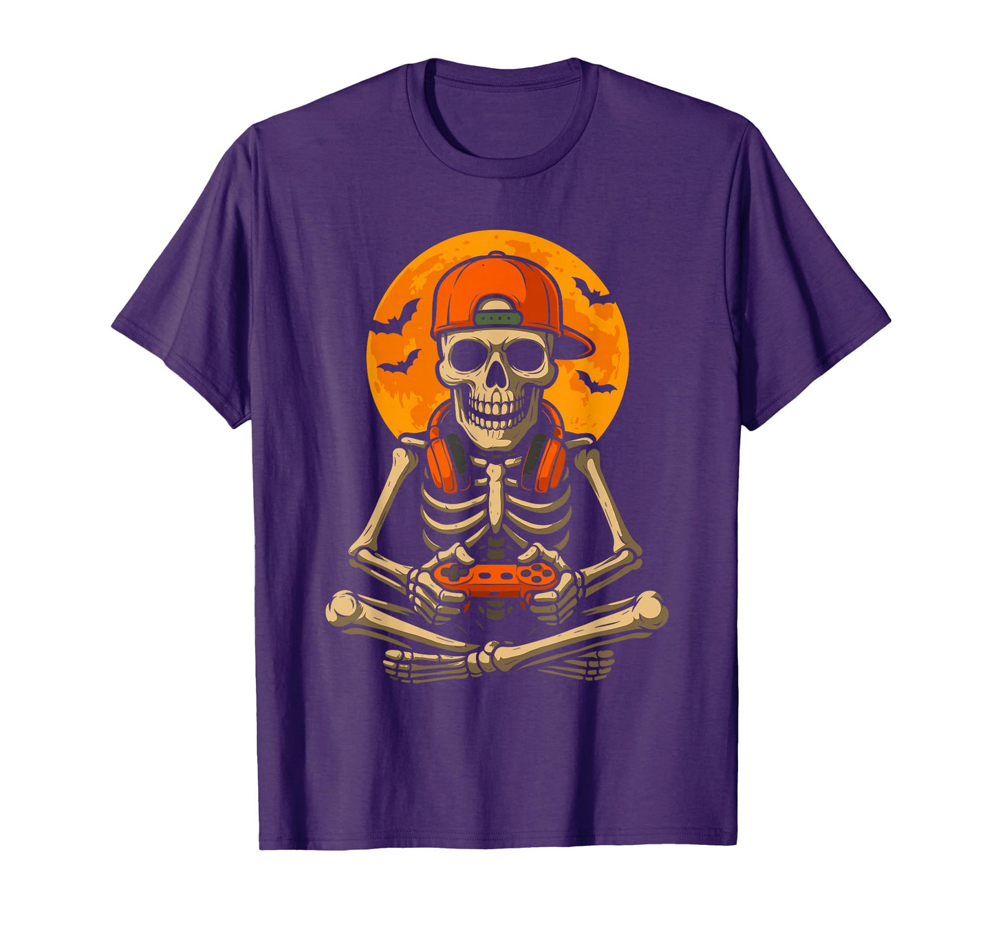 Skeleton Gamer Halloween Video Game Spooky Gaming Outfit T-Shirt