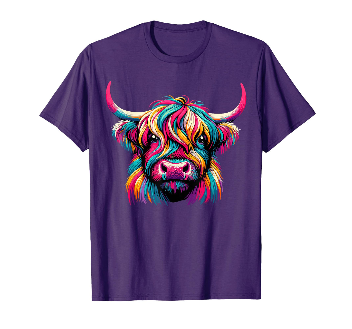Highland Cow Colorful T-Shirt