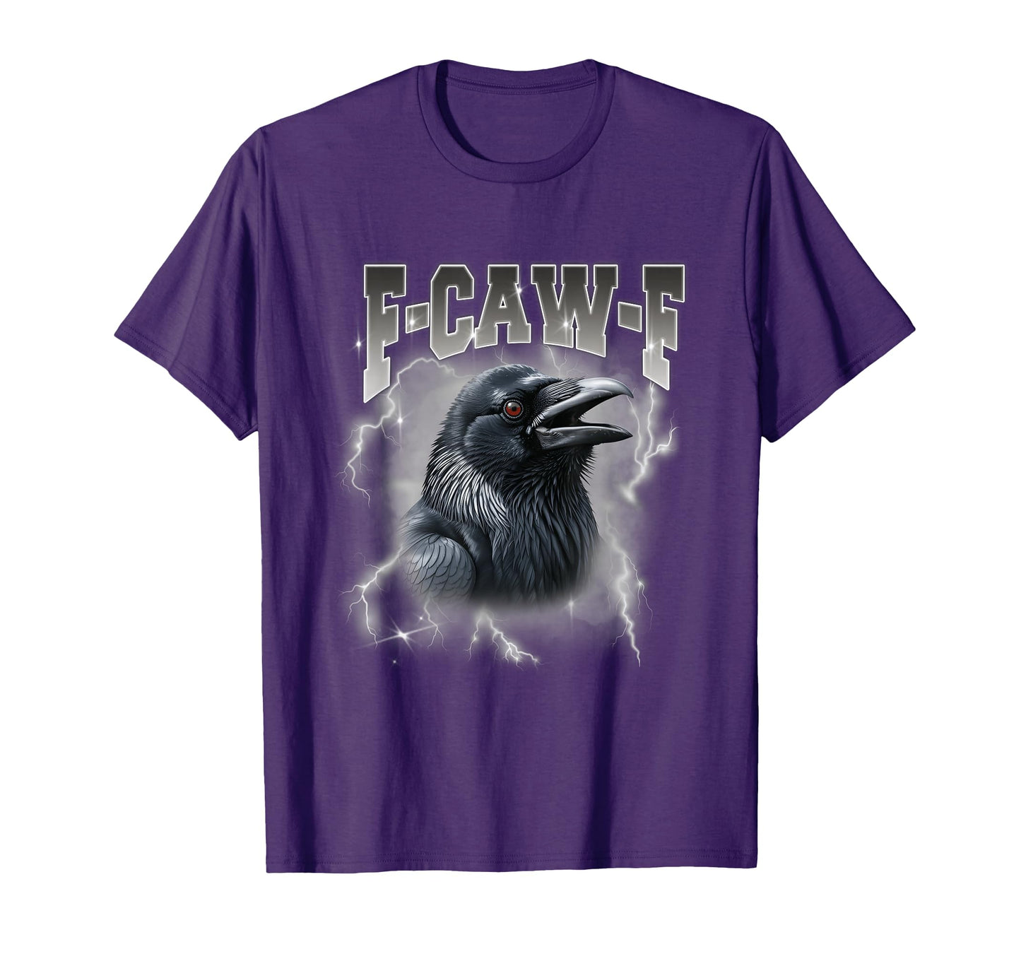 F-Caw-F Black Crow Blackbird FCAWF Vintage Bootleg T-Shirt