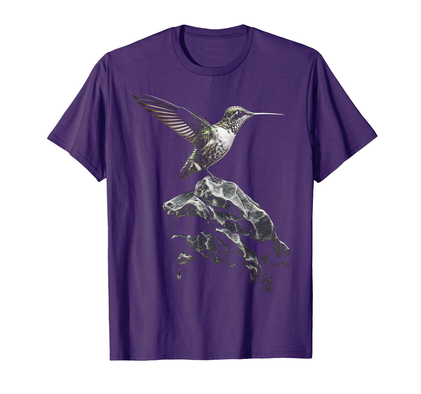 Hummingbird Art Stones Animal Portrait Bird Hummindgbird T-Shirt