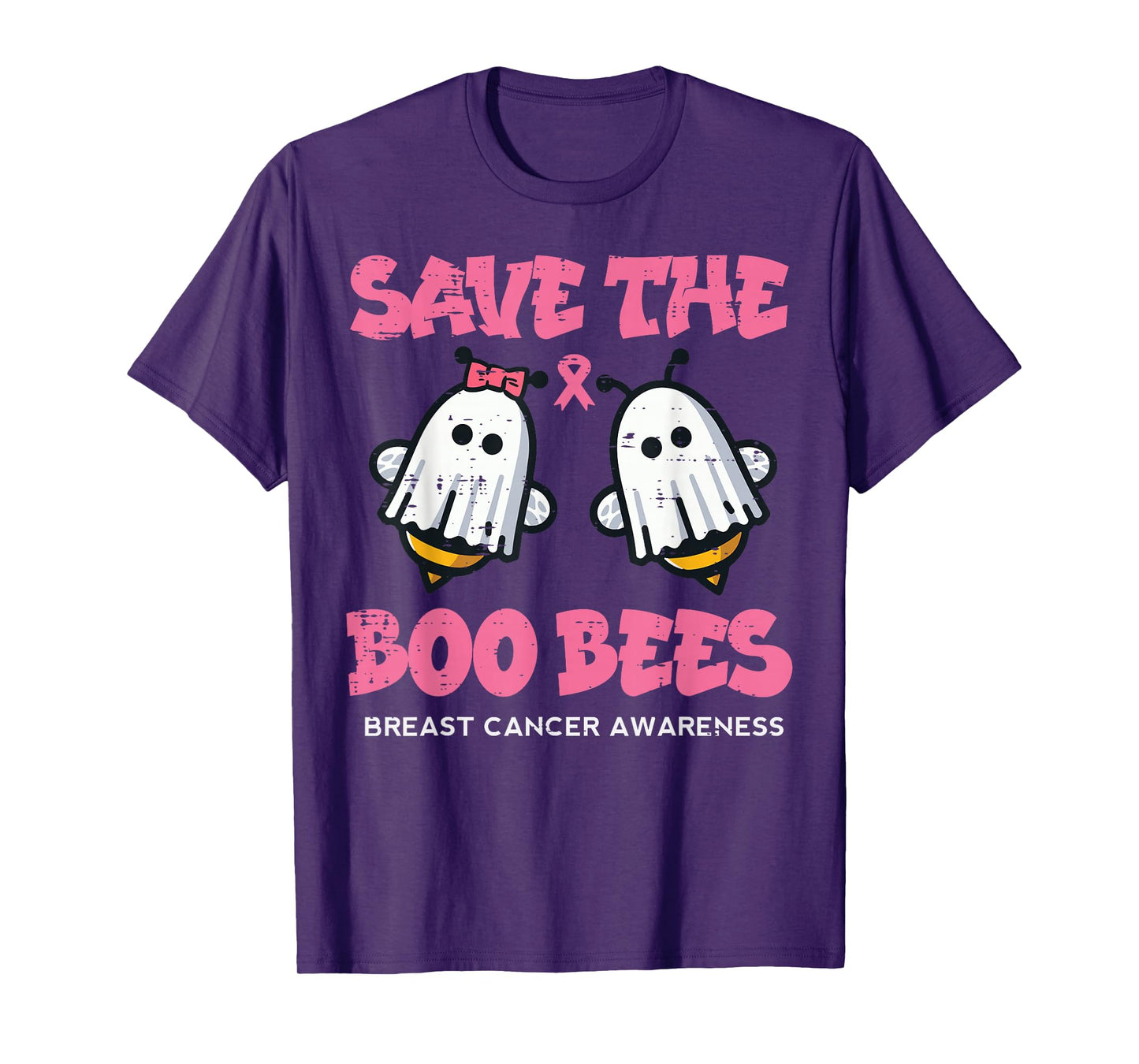 Save The Boo Ghost Bees Breast Cancer Awareness Women Men T-Shirt