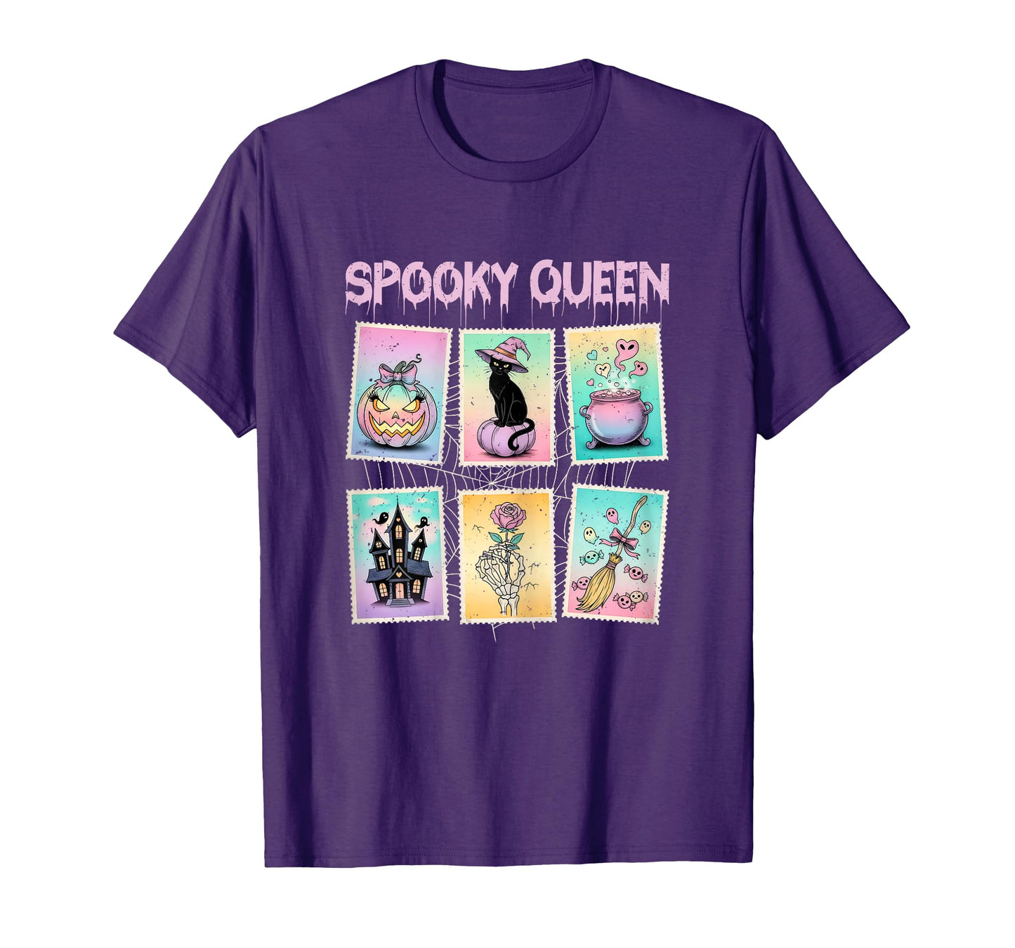 Spooky Queen Pastel Gothic Witchy Aesthetic Cute Halloween T-Shirt