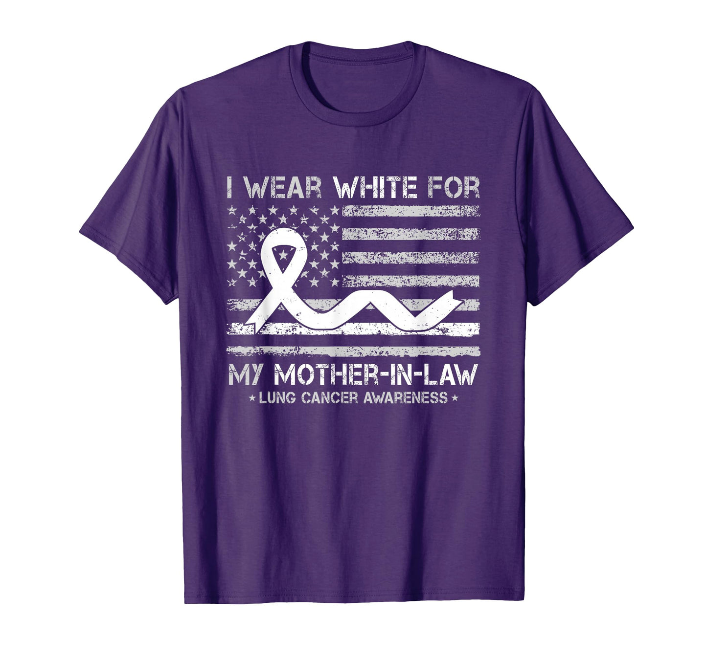 I Wear White For My Mother-in-law Lung Cancer Awareness T-Shirt