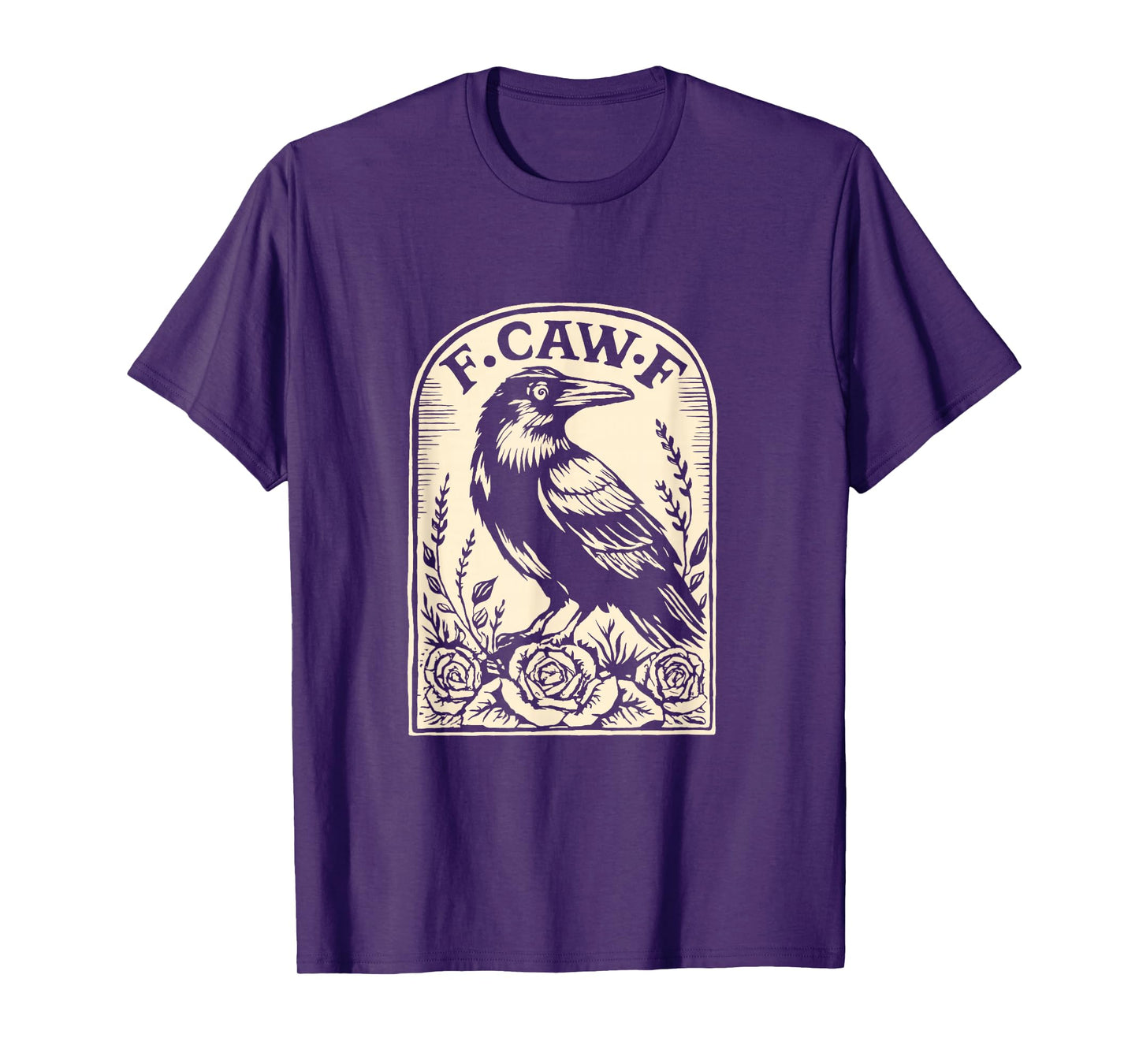 Bird Crow Raven Saying F CAW F Slogan Funny T-Shirt