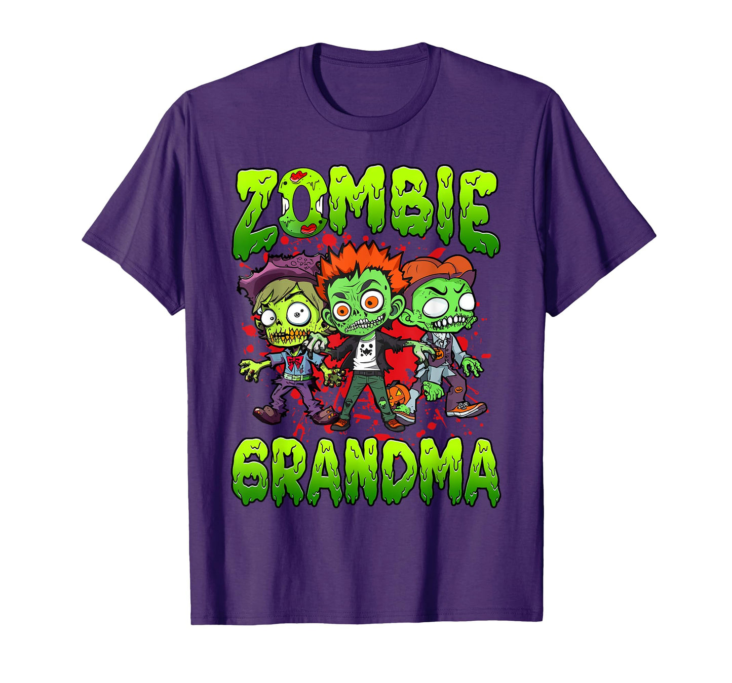 Zombie Grandma Halloween Costume Family Matching T-Shirt, Small, Black