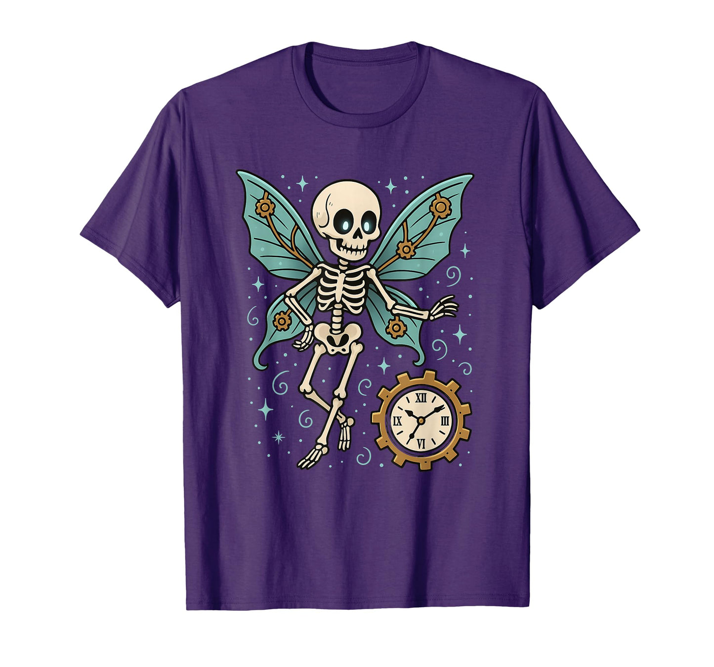 Steampunk Skeleton Fairy with Clock T-Shirt