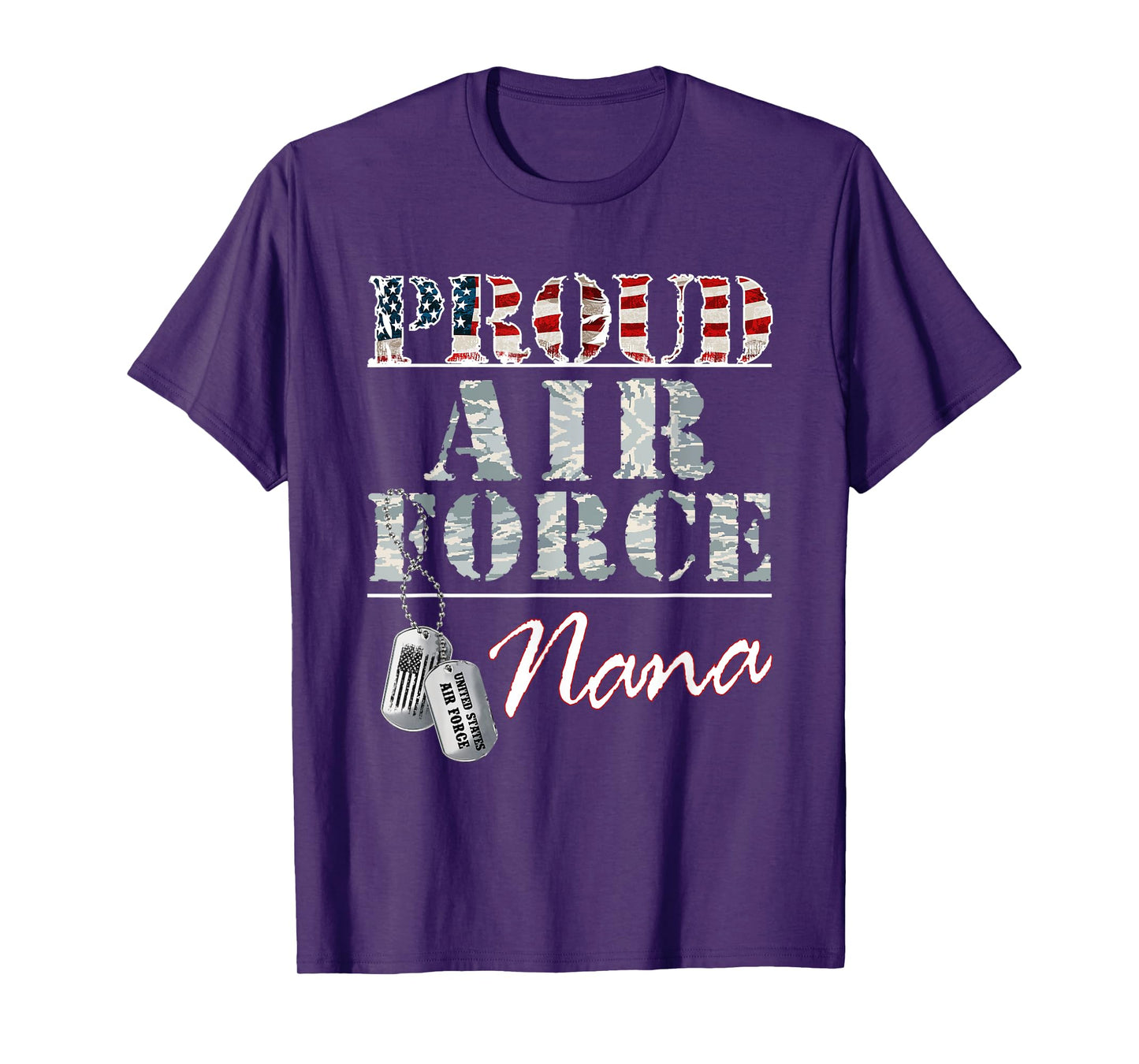 Proud Air Force Nana American Veteran Military T-Shirt