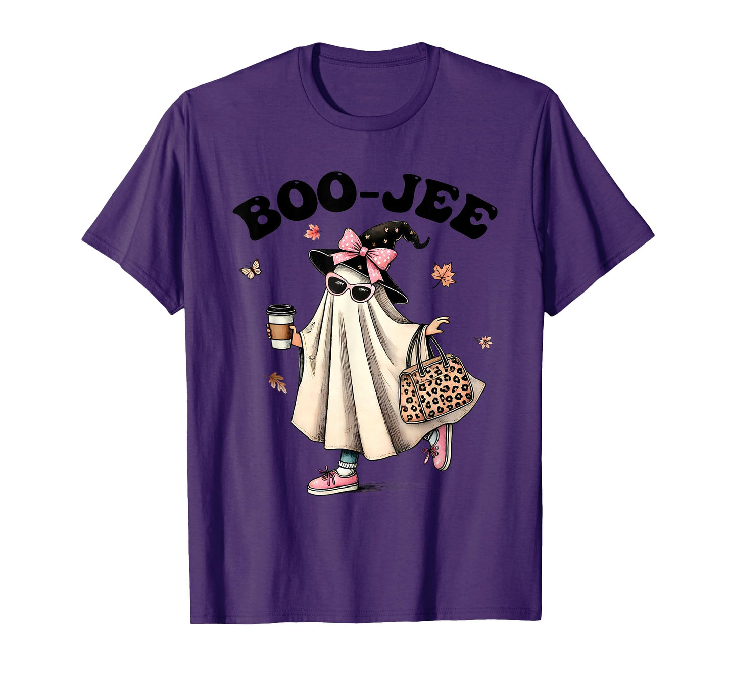Cute Ghost Boujee Boo-JEE Funny Halloween Spooky Season T-Shirt