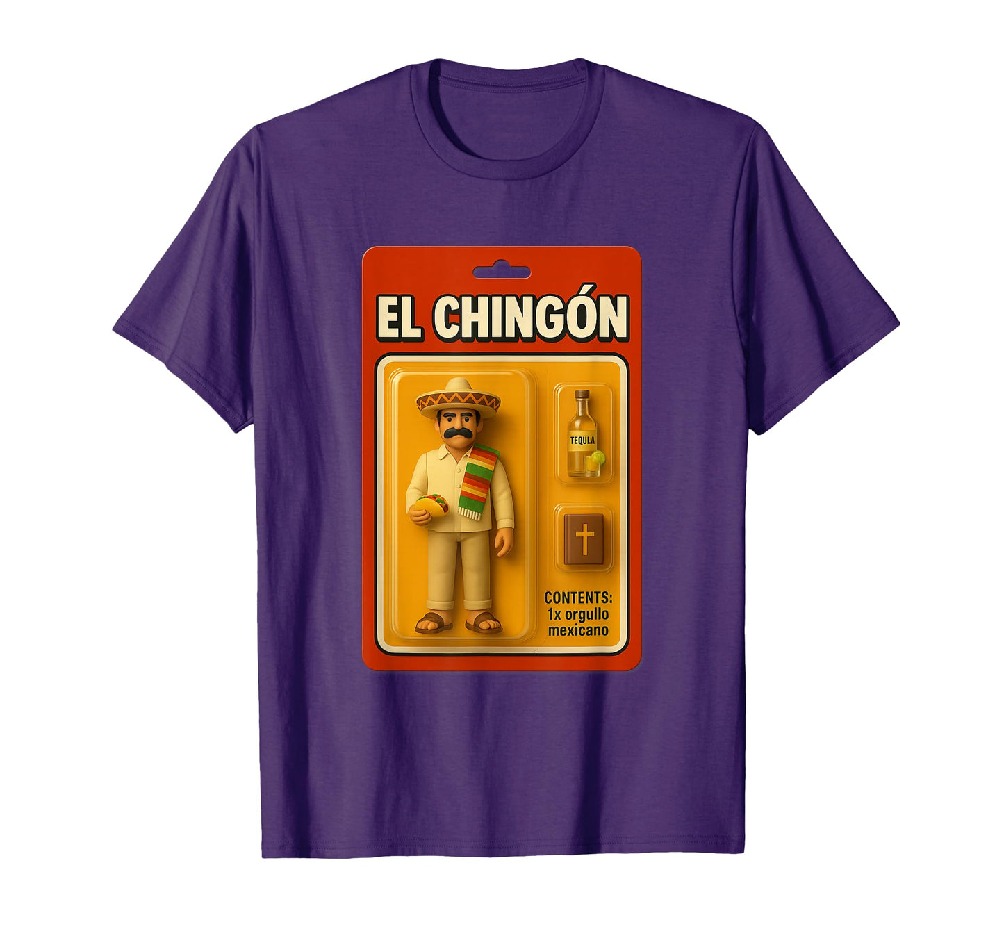 EL CHINGÓN ACTION FIGURE – MEXICAN ICON BLISTER LOOK T-Shirt