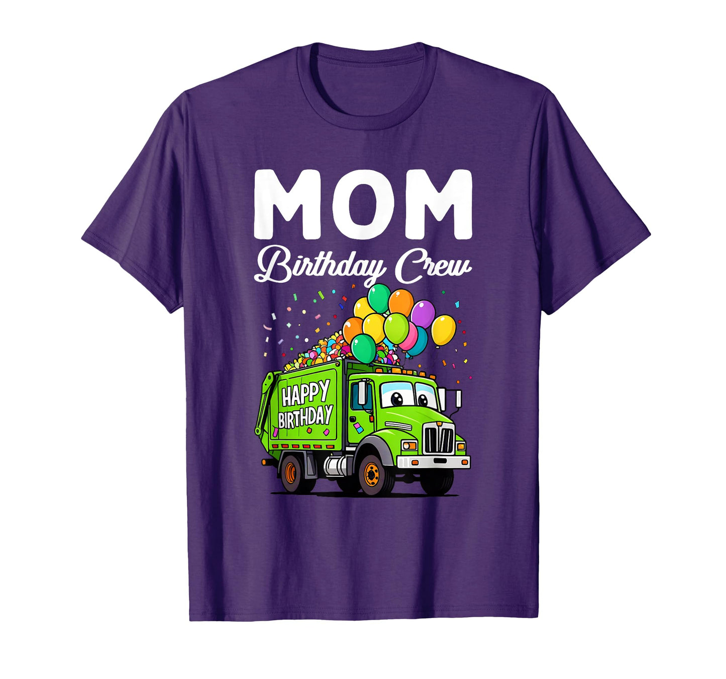 Mom Birthday Crew Boys Garbage Truck Bday Family Matching T-Shirt