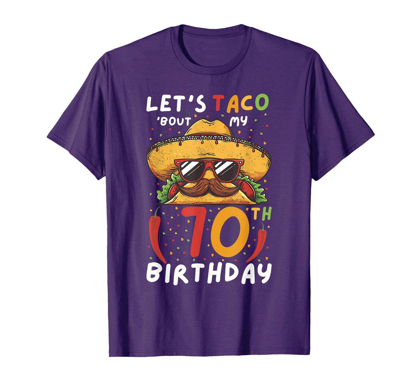 Cinco de mayo 70th birthday taco age 70 mexican birthday T-Shirt