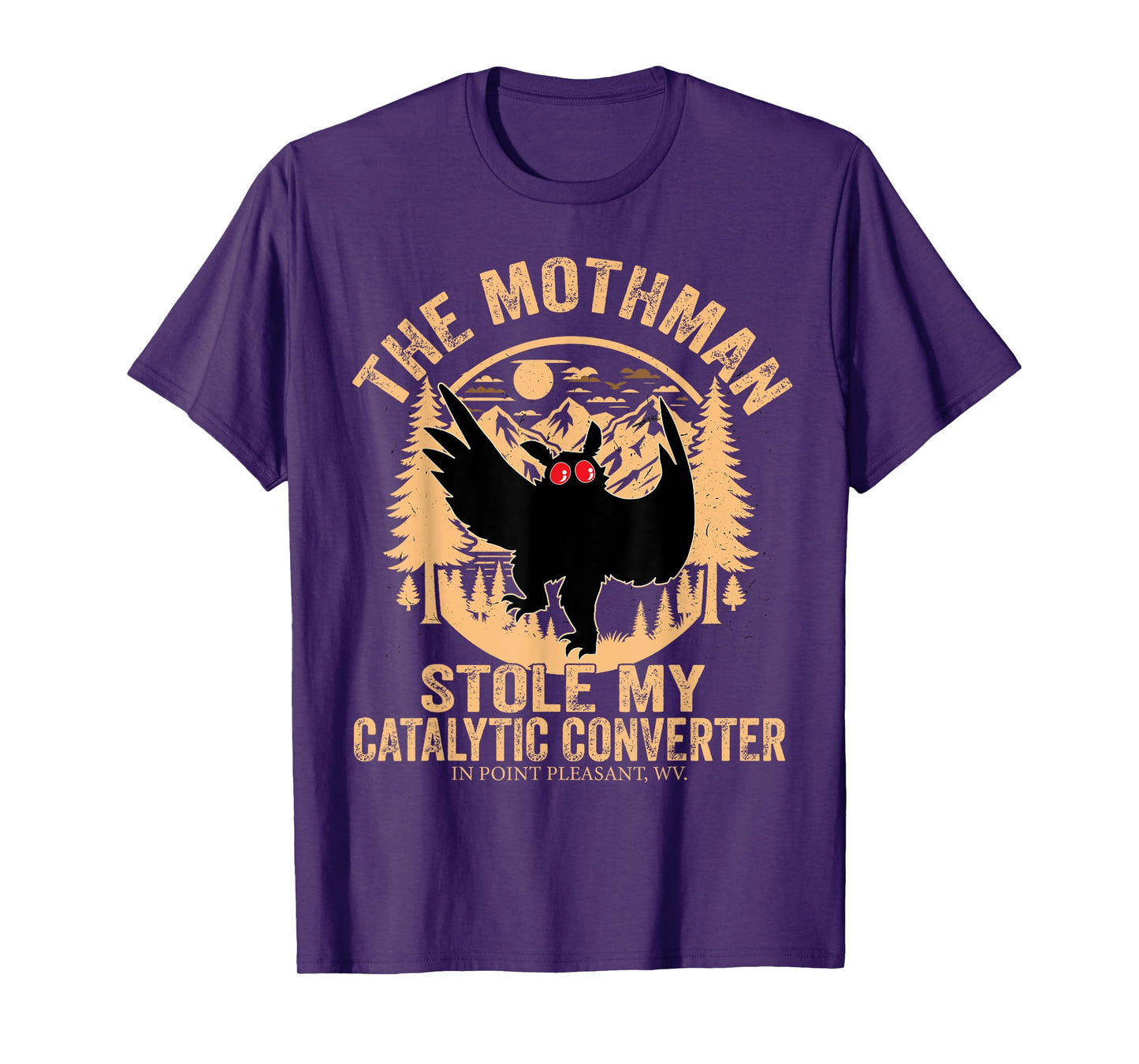 Funny Mothman Stole My Catalytic Converter Mothman Cryptid T-Shirt