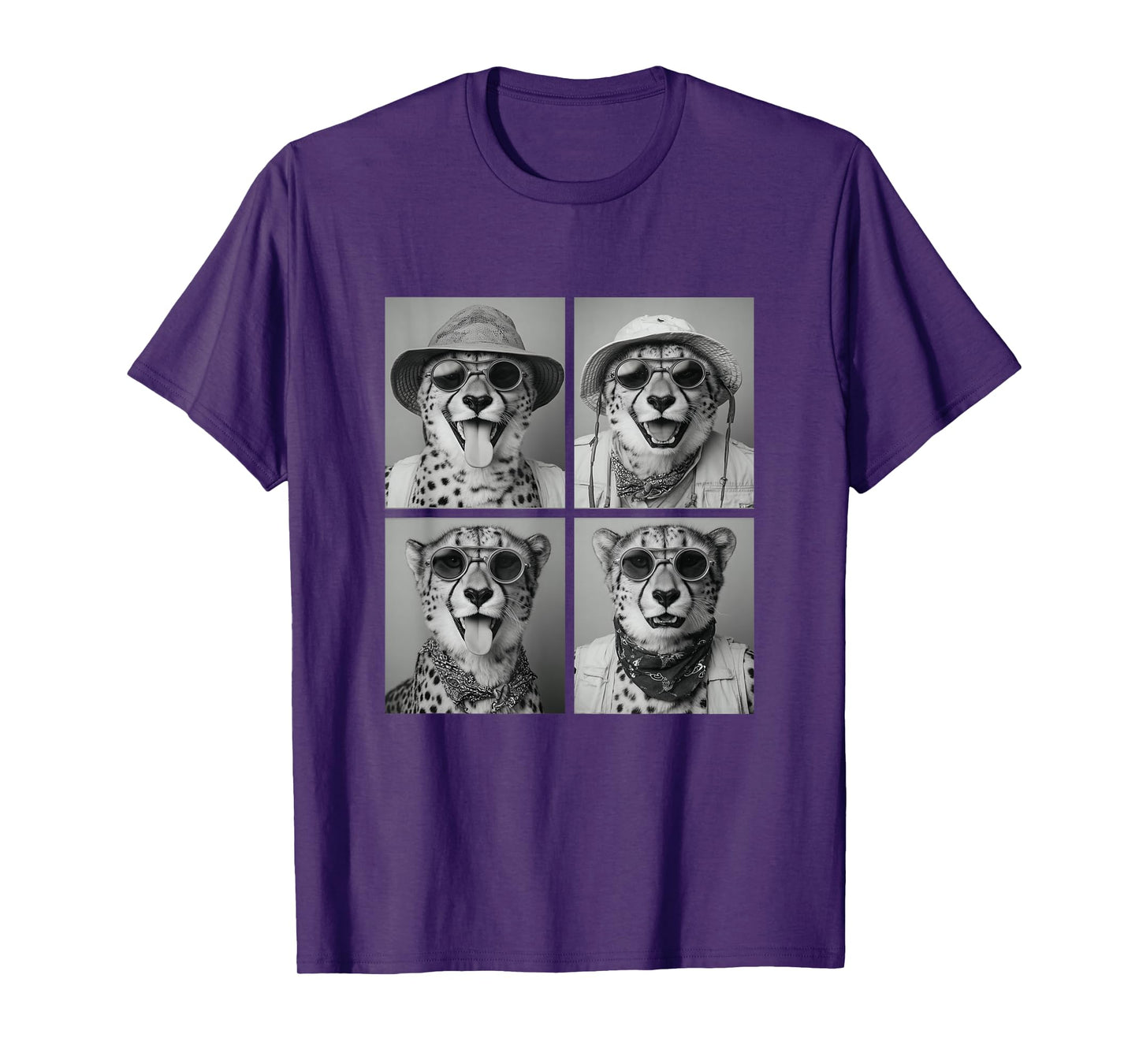 Funny Cheetahs with Sunglasses Safari Animals African Zoo T-Shirt