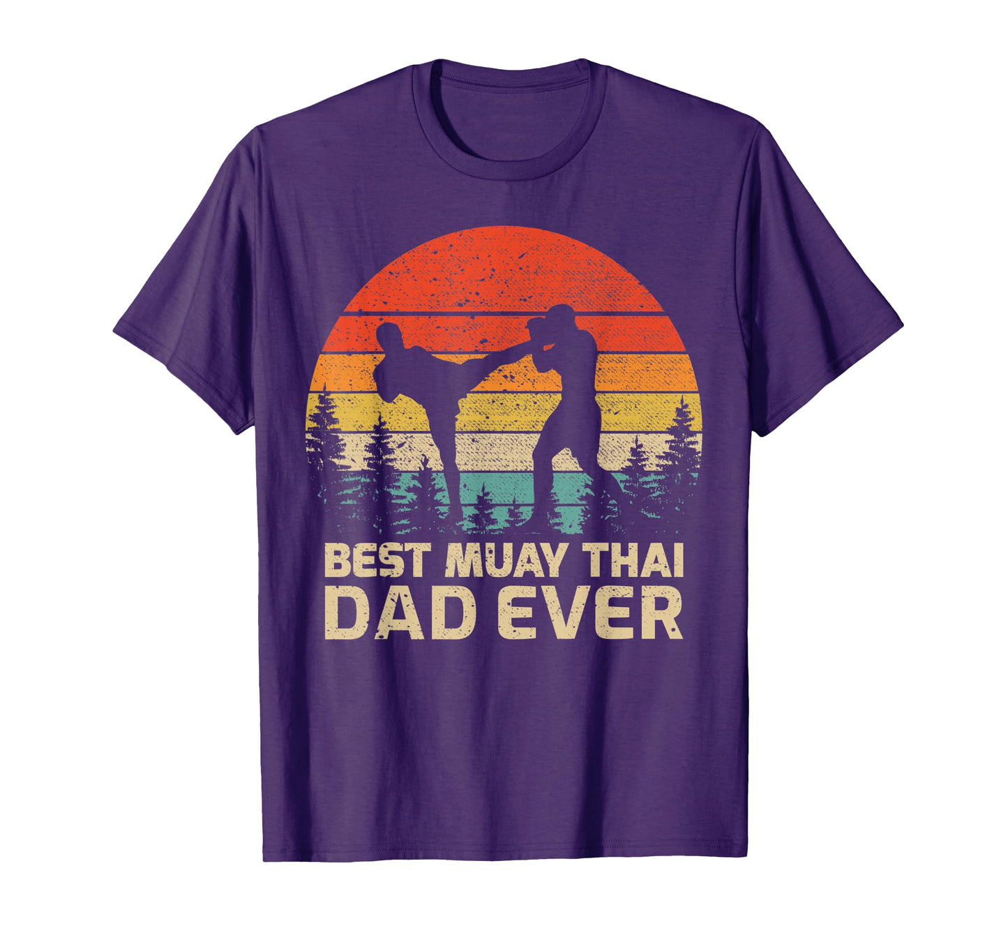 Mens Retro Vintage Best Muay Thai Dad Ever Father's Day T-Shirt