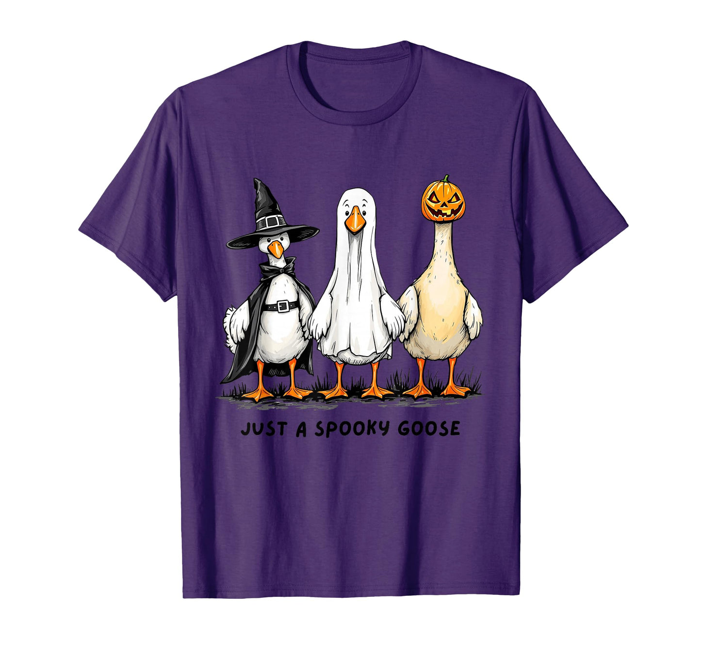 Just A Spooky Goose Halloween Silly Funny tee T-Shirt