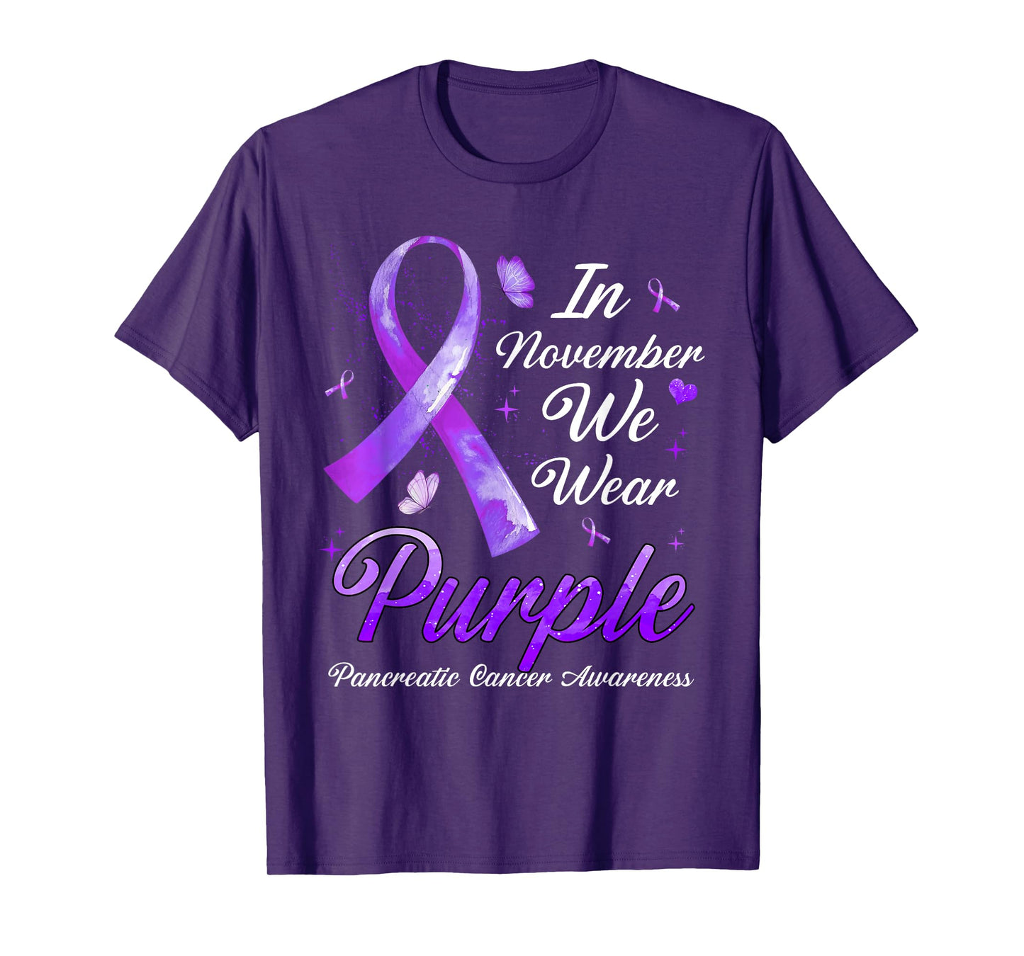 In November We Wear Purple Pancreatic Cancer Awareness T-Shirt