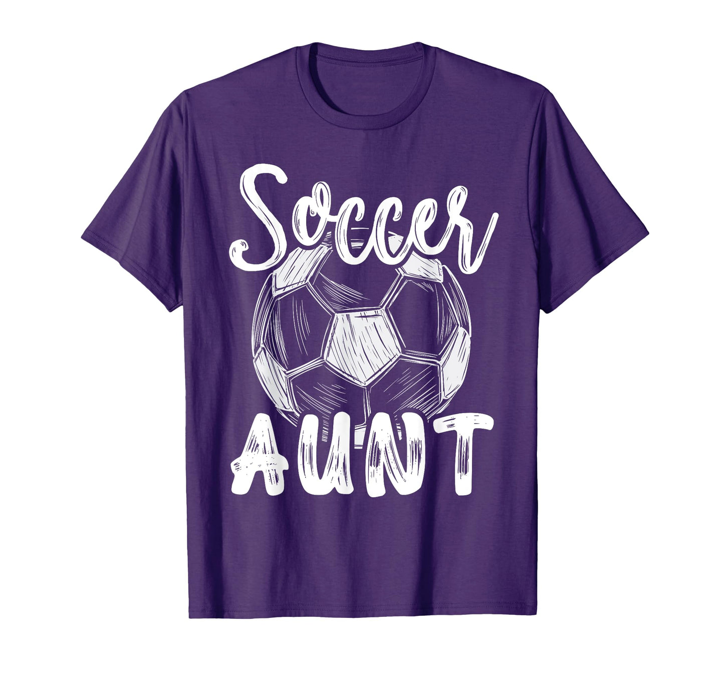 Soccer Aunt Women Family Matching Team Player Soccer Ball T-Shirt