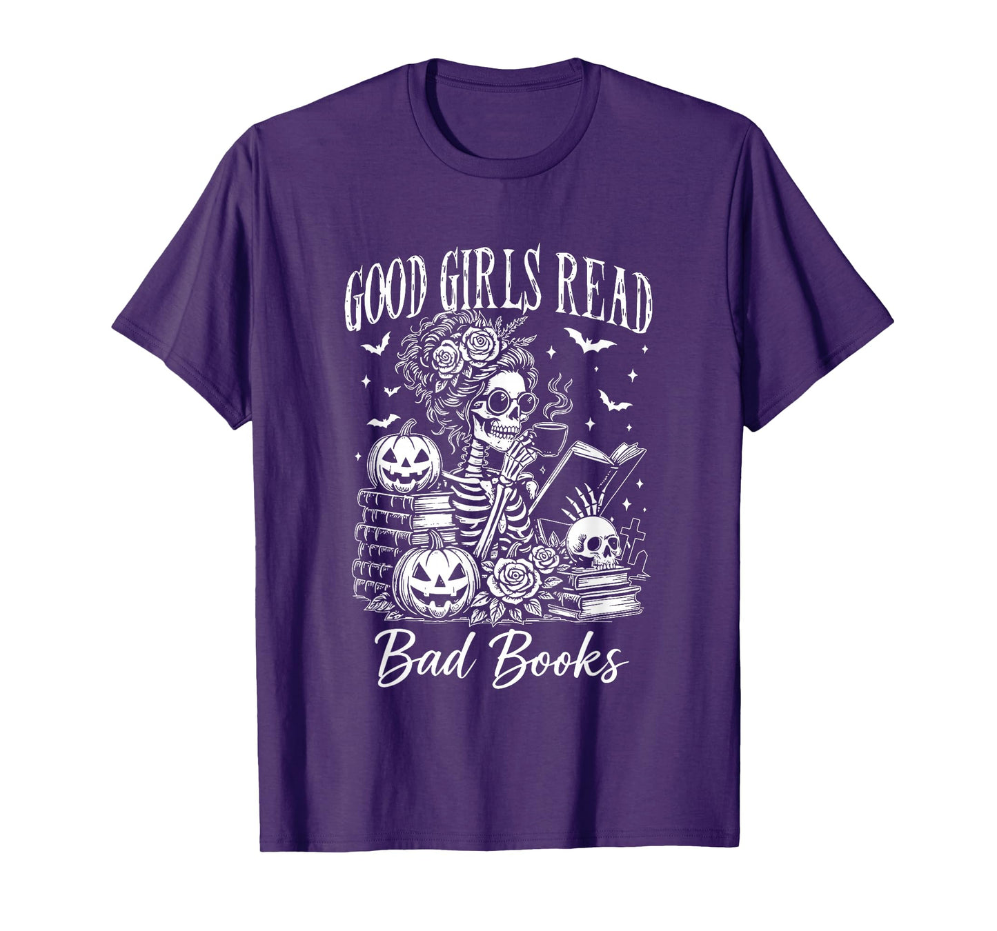 Good Girls Read Bad Books Funny Smut Reader Halloween T-Shirt