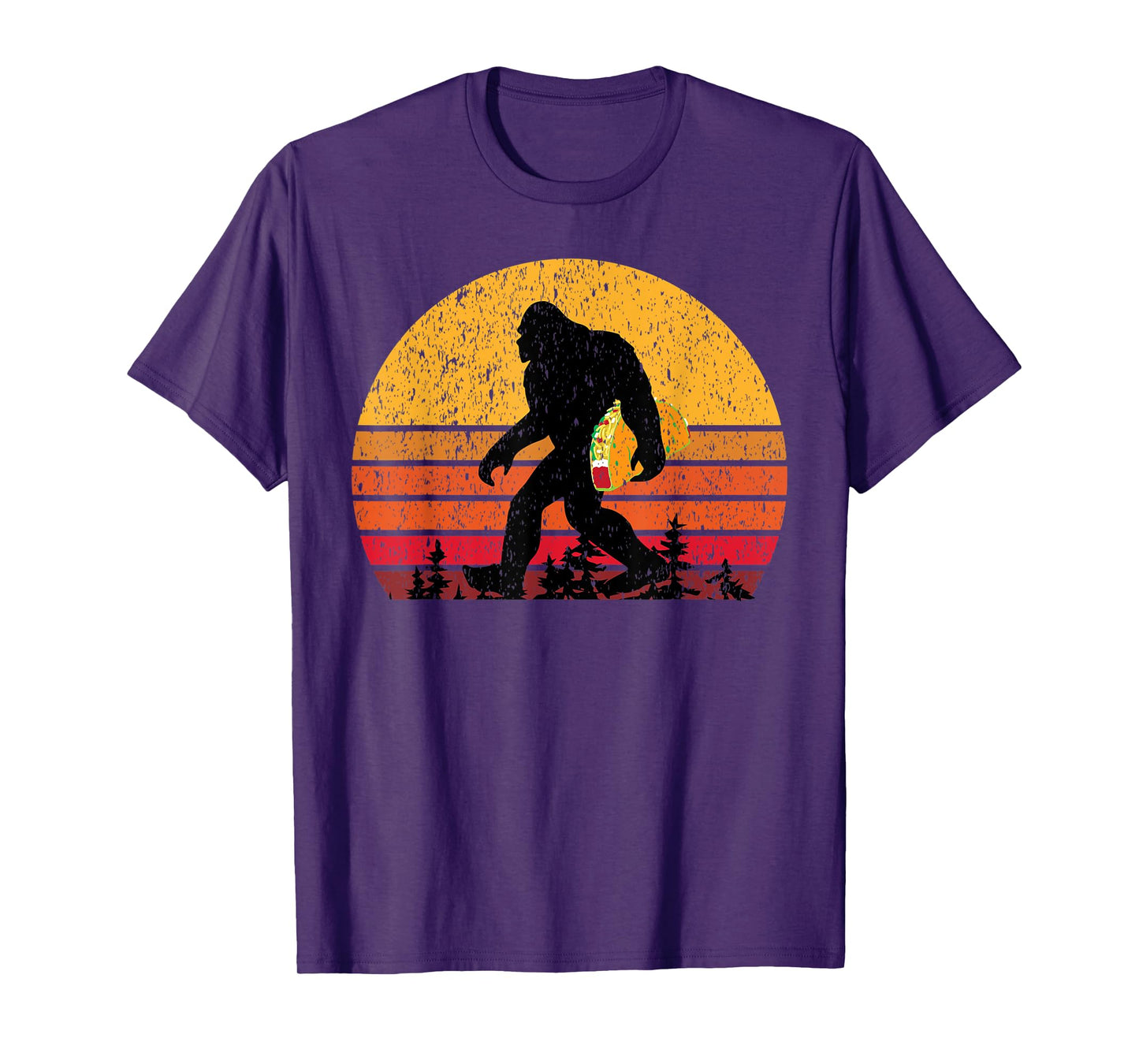 Bigfoot T Shirt for Women & Men Carrying Taco