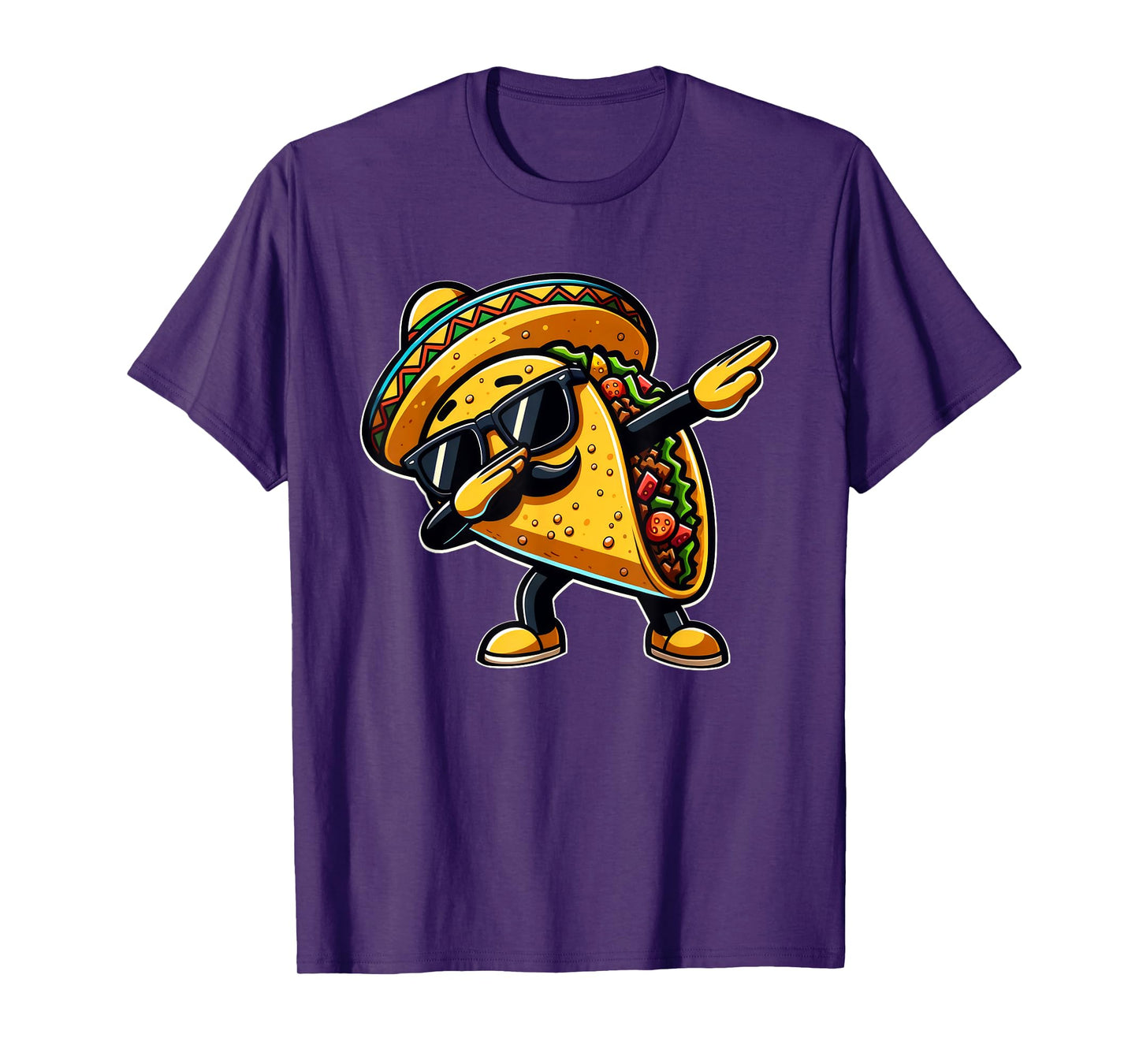 Dabbing Taco Cinco de Mayo Funny Mexican Fathers Day T-Shirt