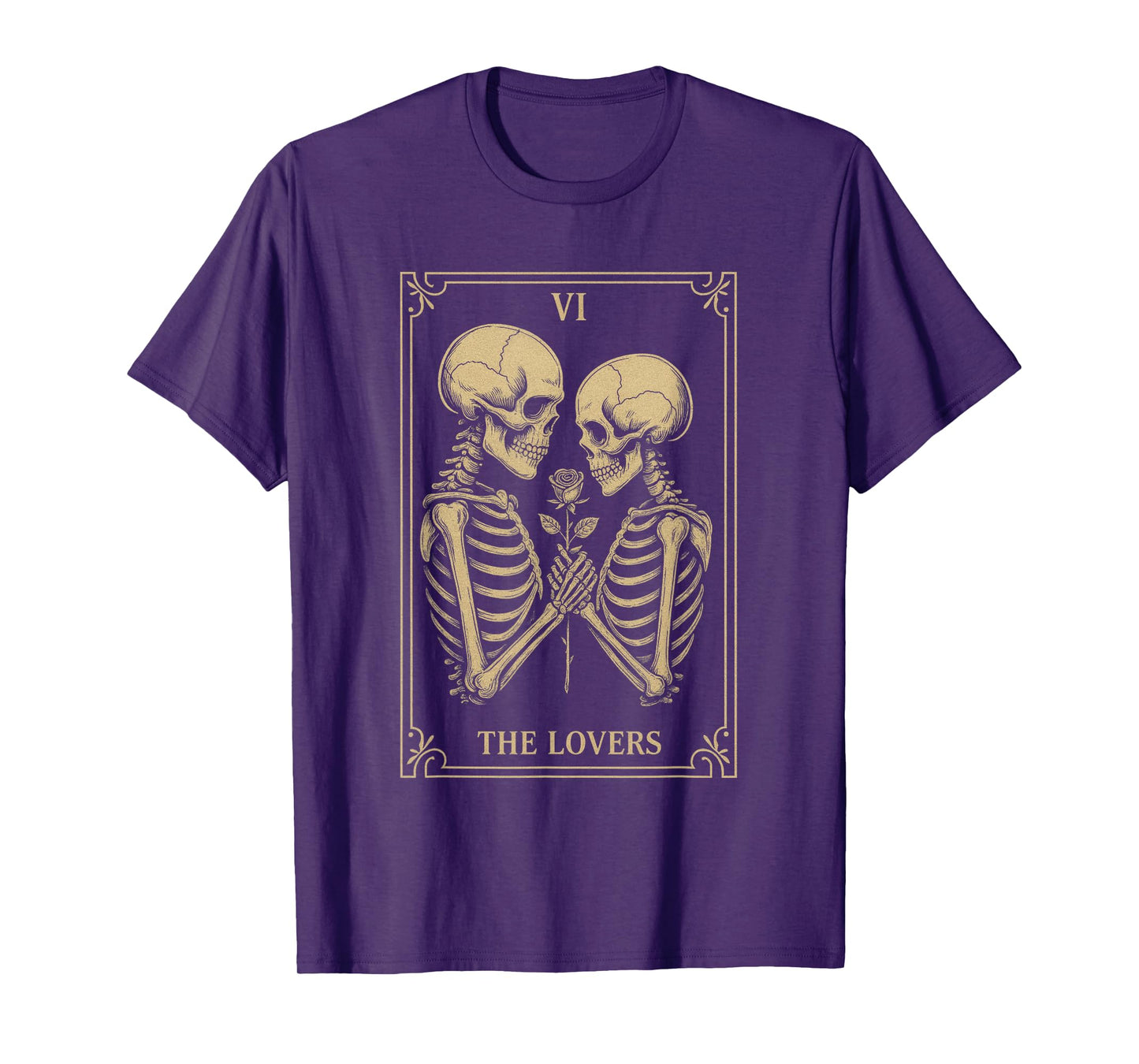 The Lovers Tarot Skeleton Outfit Gothic Romance Spooky T-Shirt