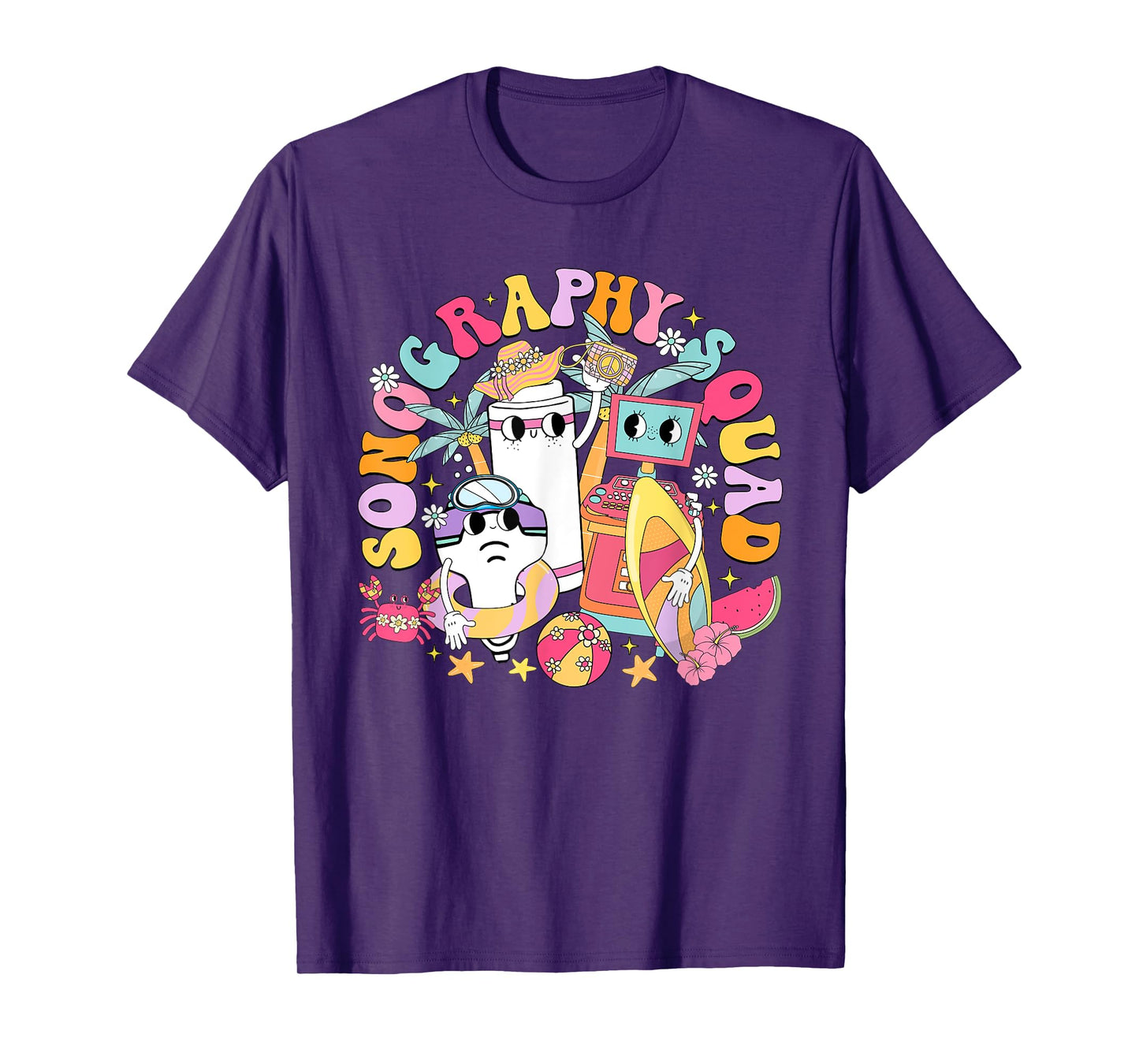 Funny Sonography Squad Summer Float Ultrasound Tech T-Shirt