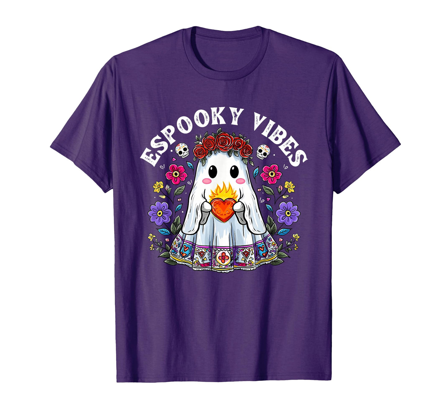 Espooky Vibes Maestra Halloween Spanish Mexican Teacher T-Shirt