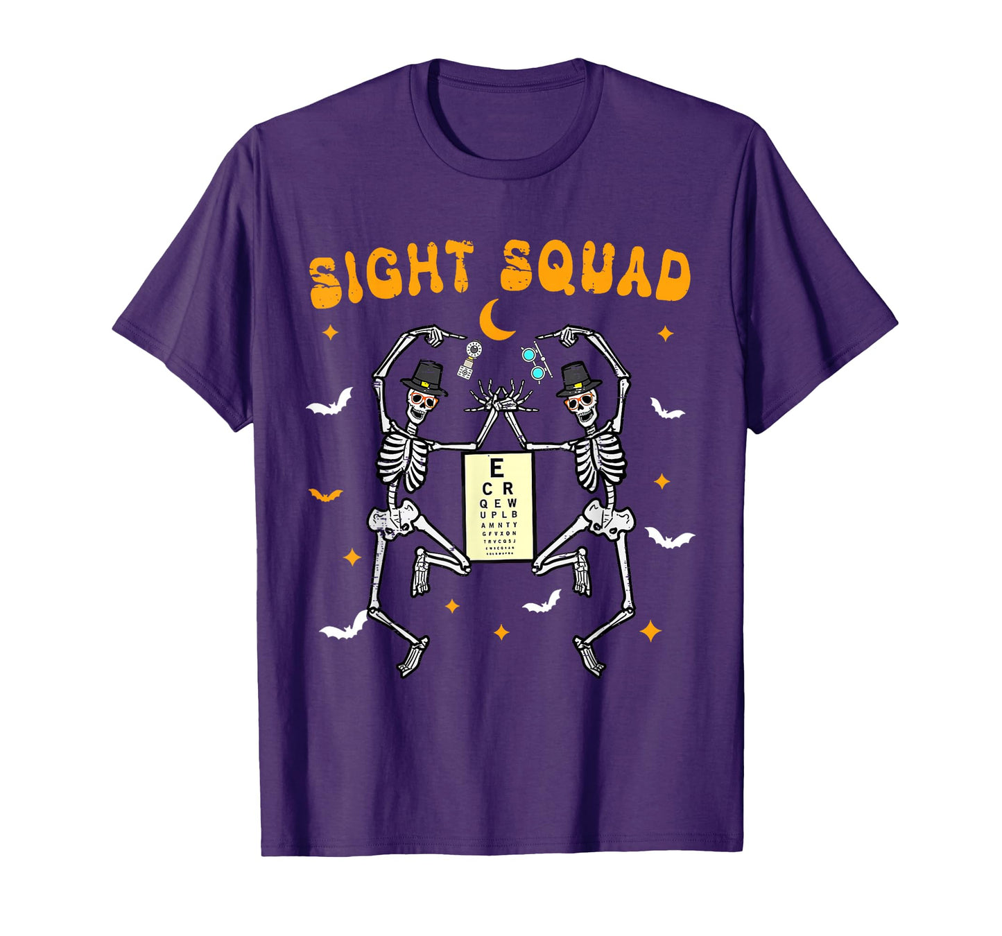 Skeleton Dancing Sight Squad Halloween Optometrist Optometry T-Shirt
