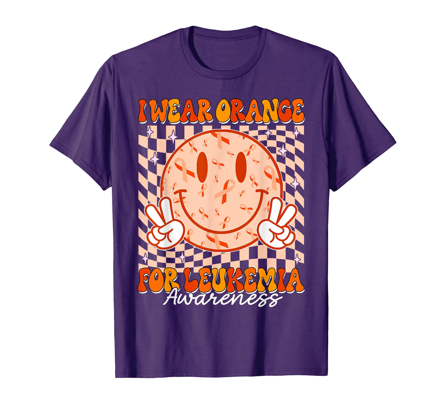 Groovy Motivational Support Squad Leukemia Awareness T-Shirt