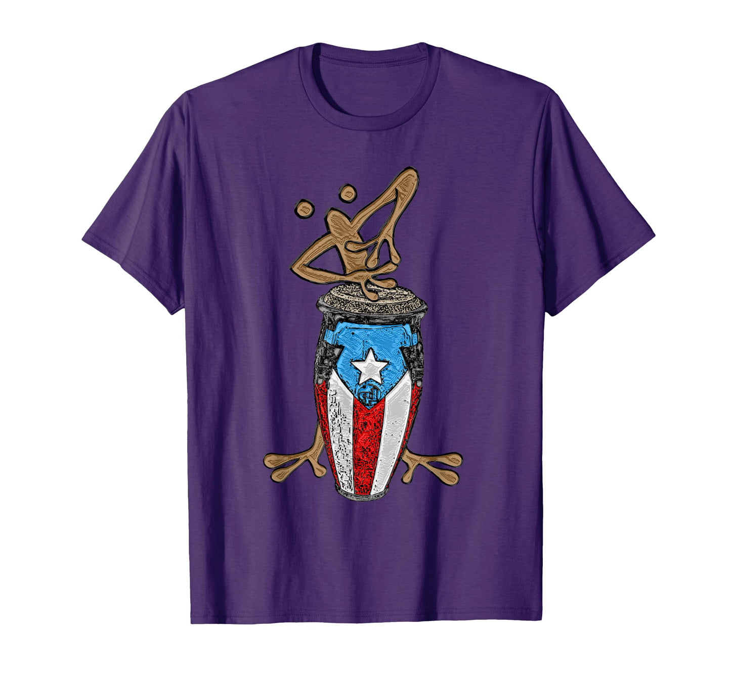 Coqui Taino Conga Boricua Puerto Rican Flag Gift T-Shirt
